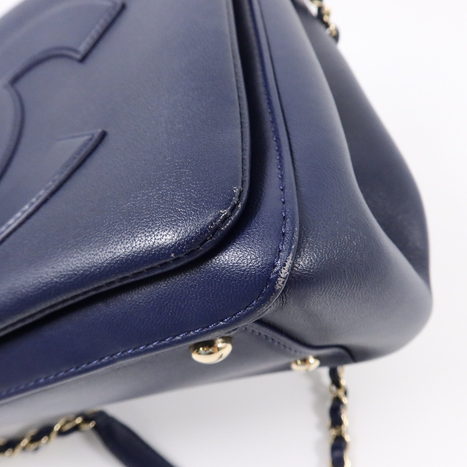 CHANEL 牛皮皮革2 Way Shoulder鏈帶手挽肩背兩用袋