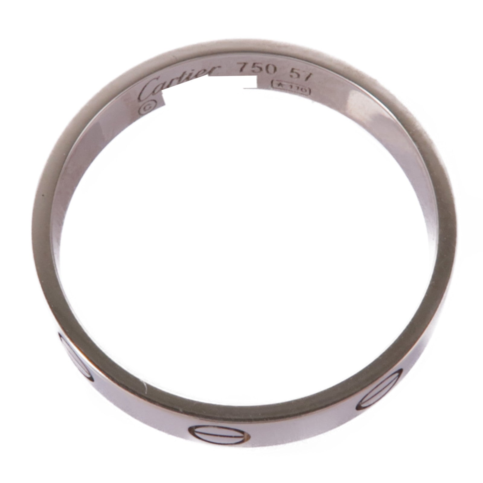 CARTIER 18K白金Mini Love Ring戒指Cartier#57/US#7.75