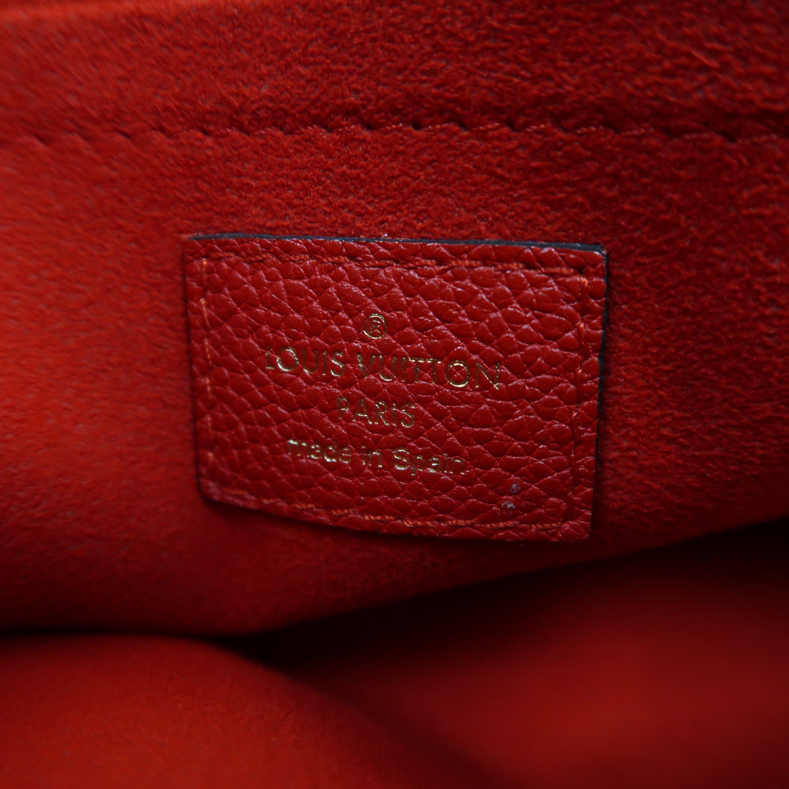 LOUIS VUITTON Monogram Saint Placide金扣鏈帶肩背袋啡色/紅色