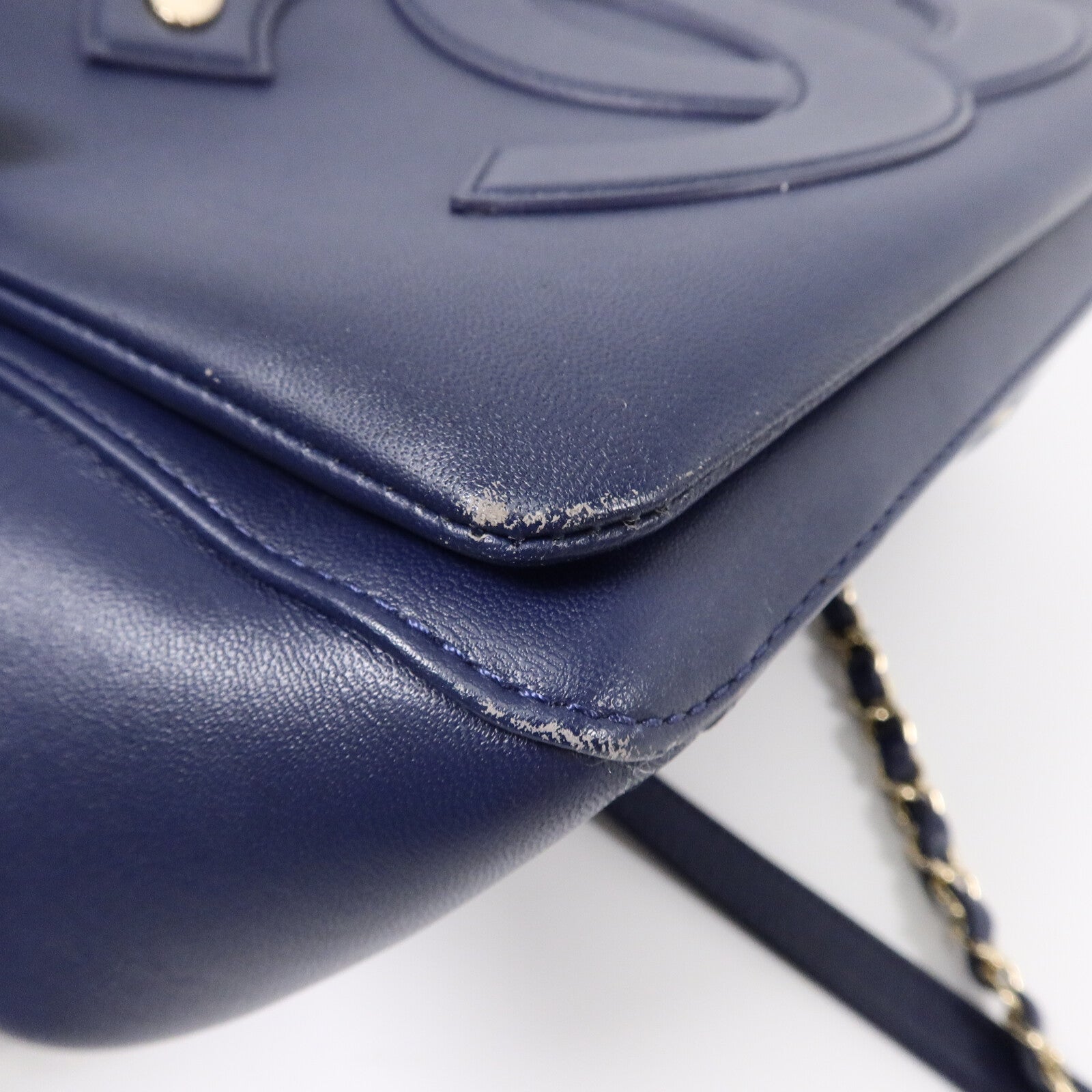 CHANEL 牛皮皮革2 Way Shoulder鏈帶手挽肩背兩用袋