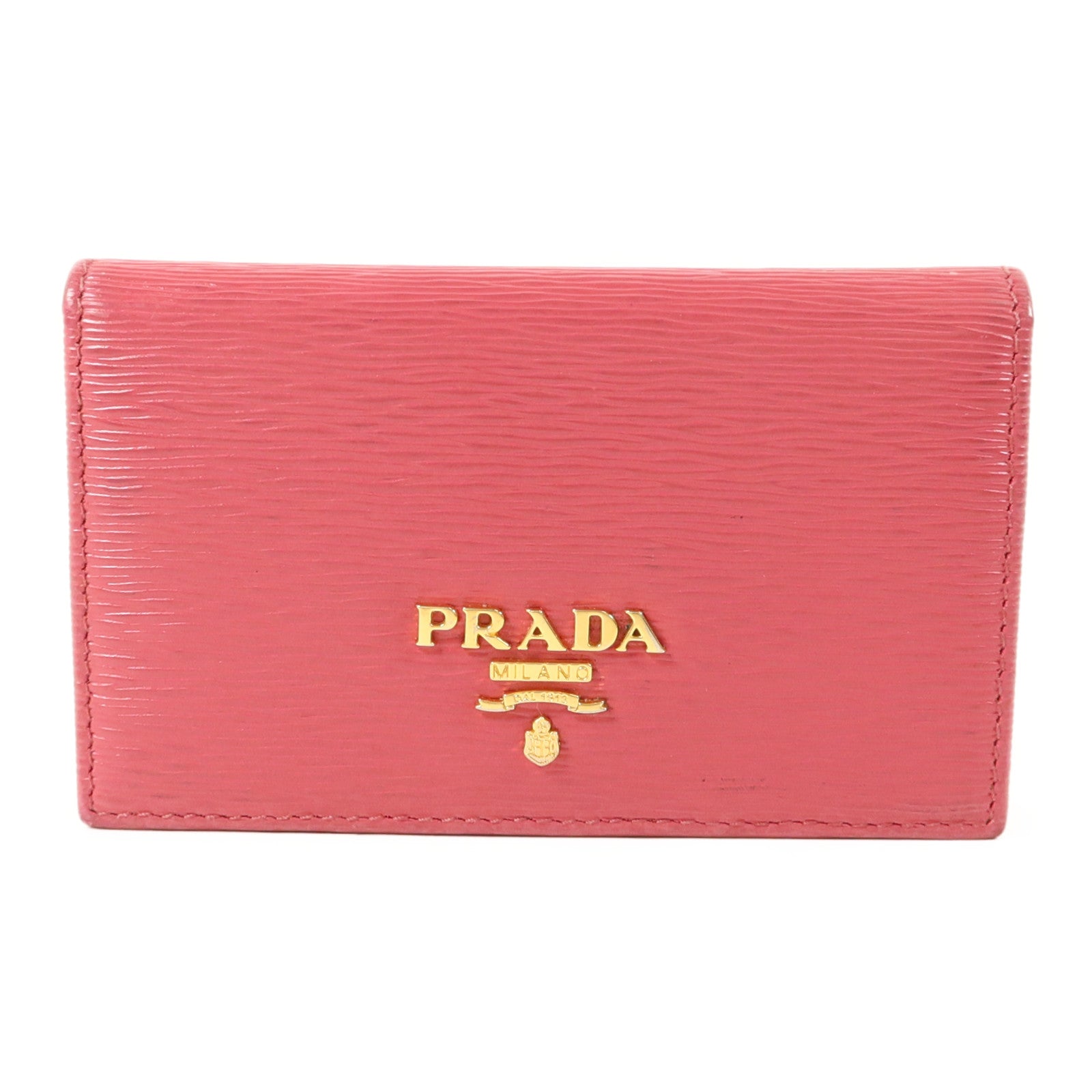 PRADA 牛皮皮革Card Case金扣卡片套