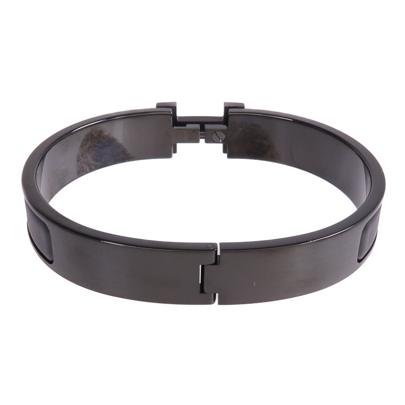 HERMES 金屬/琺瑯Clic HH So Black手鐲