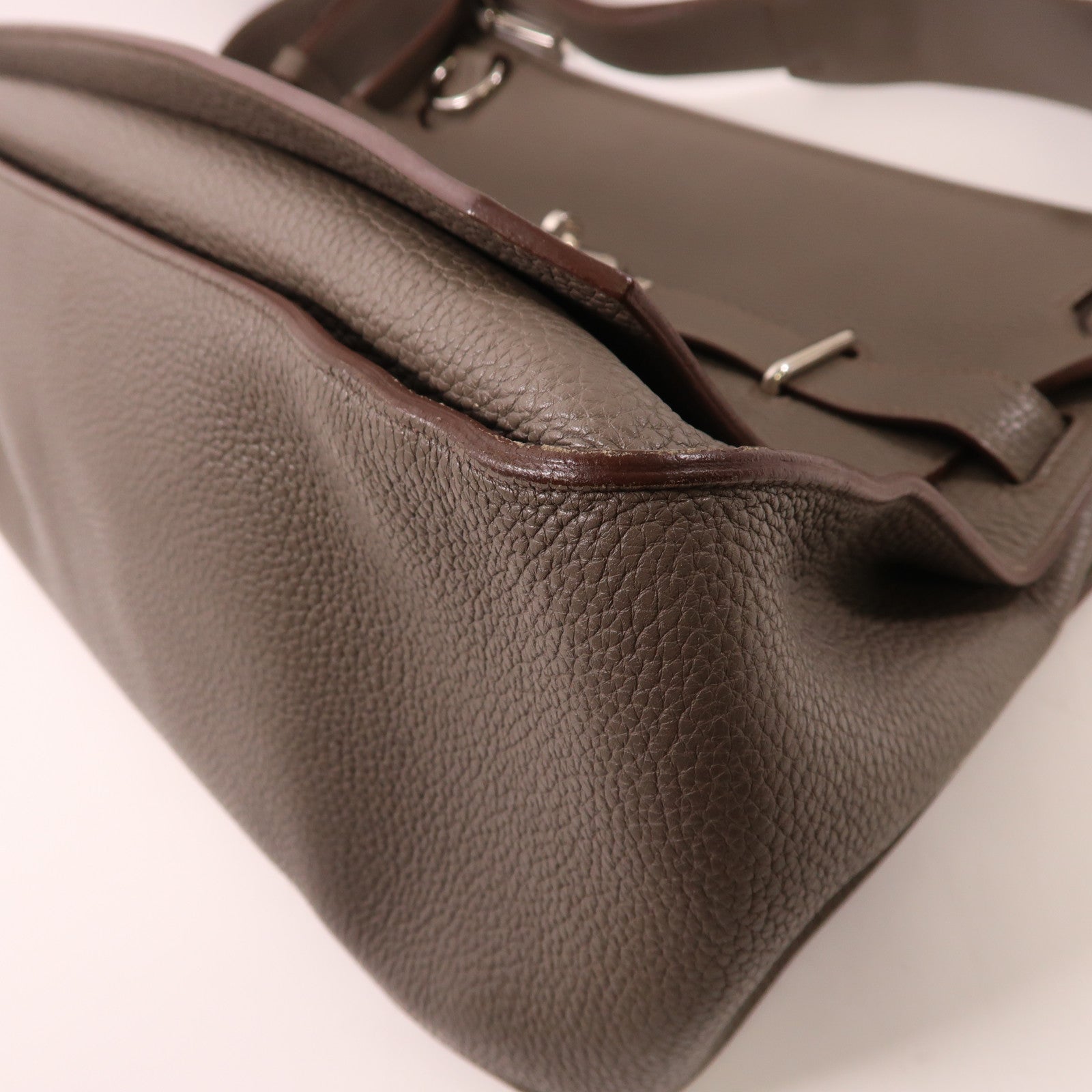 HERMES Clemence皮革Jypsiere 34銀扣肩背袋