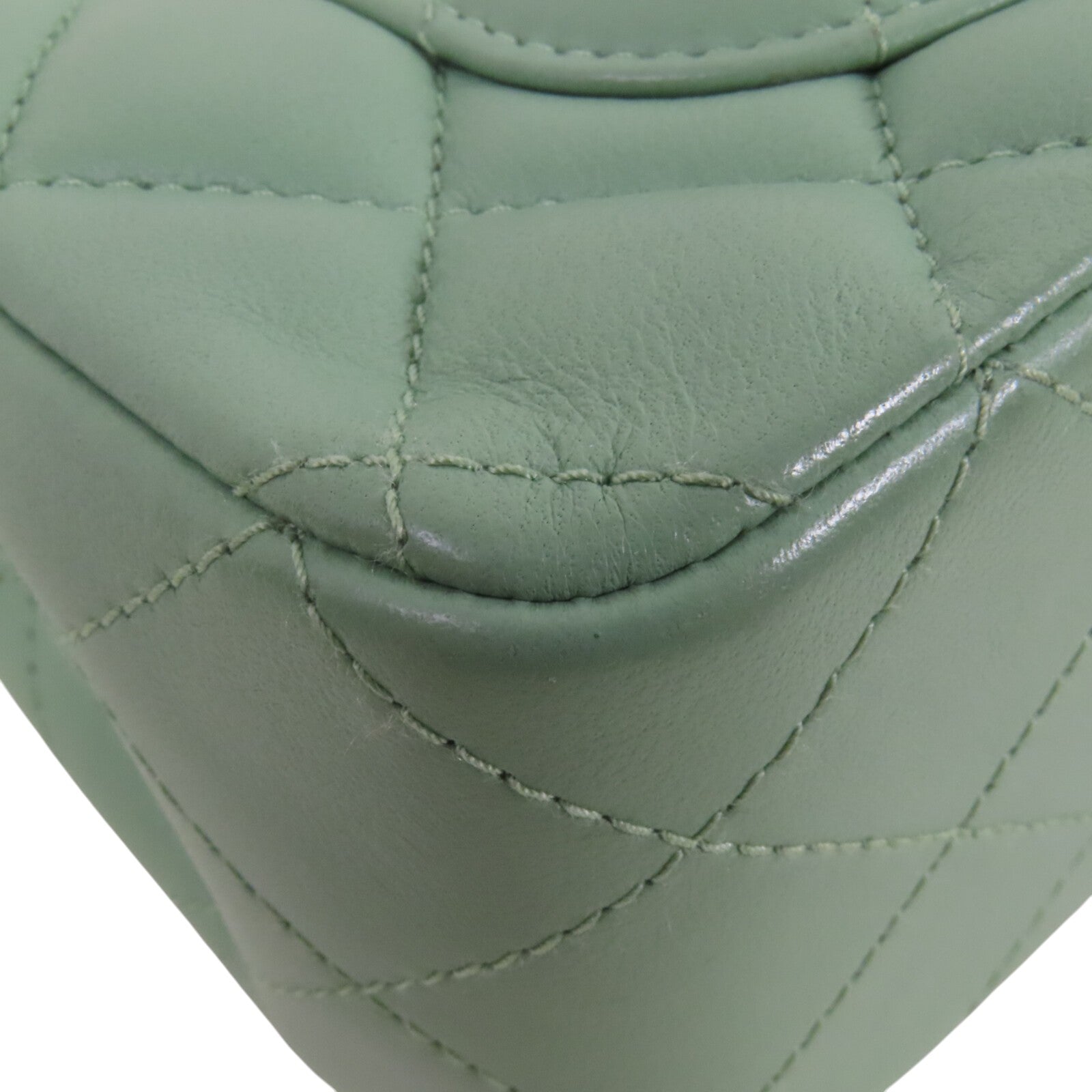 CHANEL 羊皮皮革Mini Classic 20金扣鏈帶肩背袋