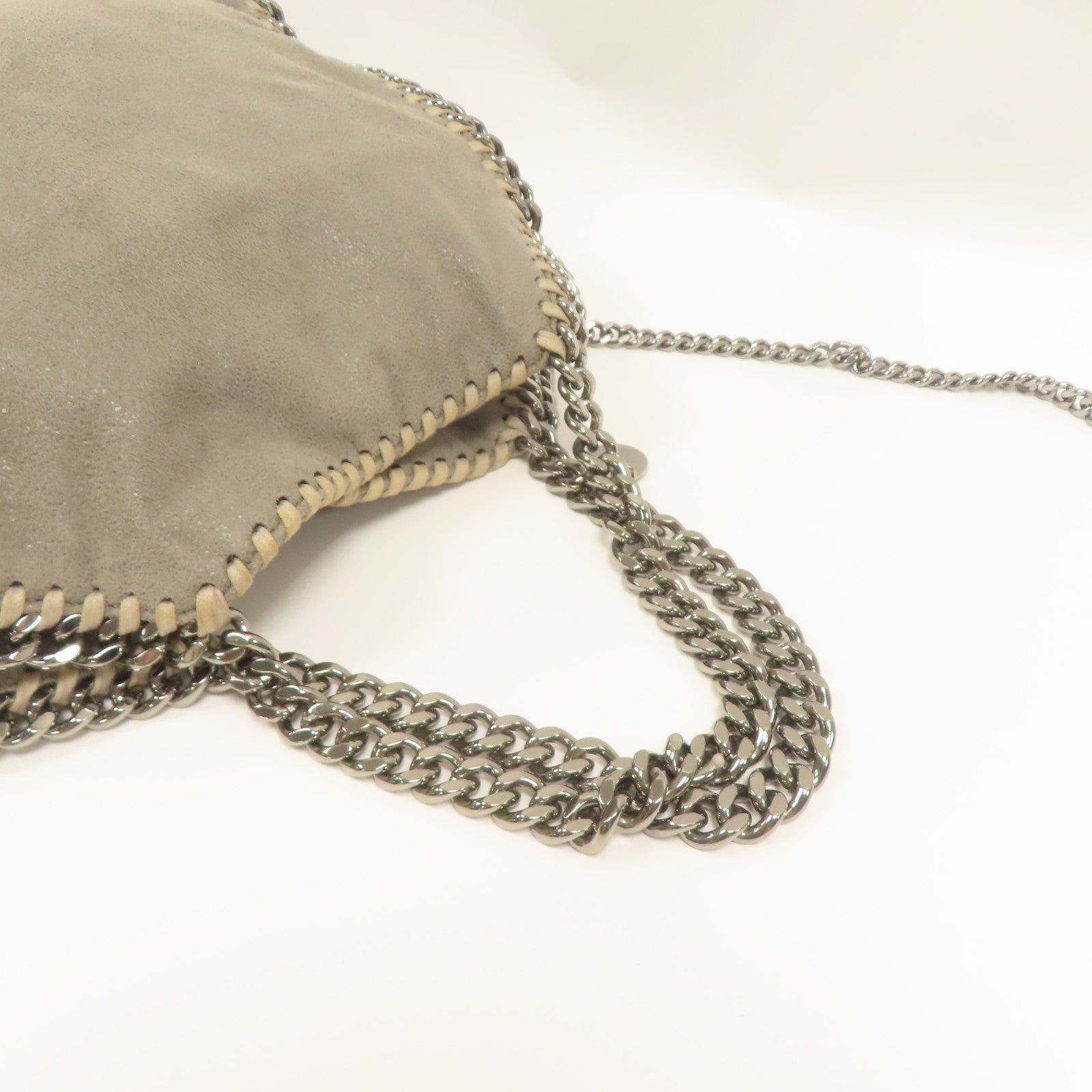 SELECTION 【激減優惠】聚酯纖維Falabella Mini Tote銀扣手挽肩背兩用袋灰色
