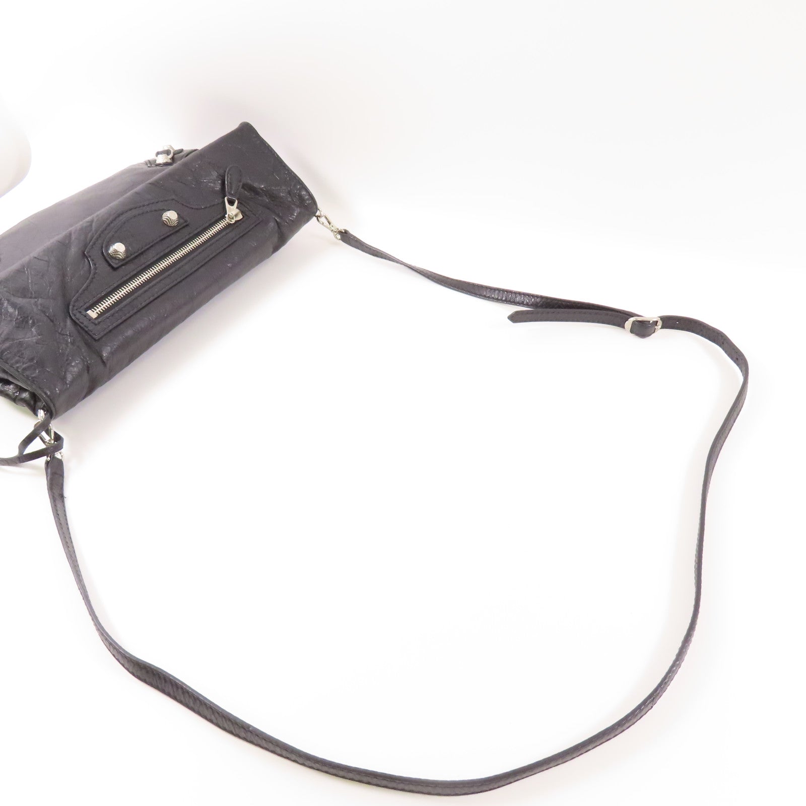 BALENCIAGA 牛皮皮革Giant Envelope銀扣肩背袋