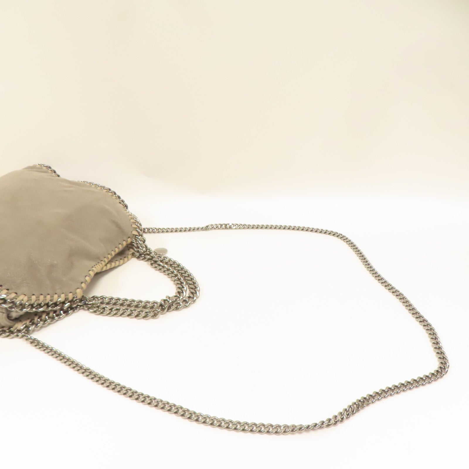 SELECTION 【激減優惠】聚酯纖維Falabella Mini Tote銀扣手挽肩背兩用袋灰色