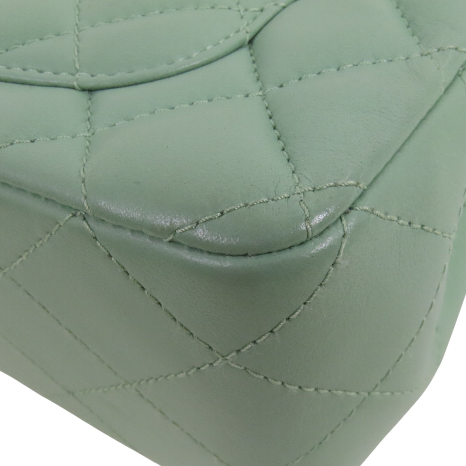 CHANEL 羊皮皮革Mini Classic 20金扣鏈帶肩背袋