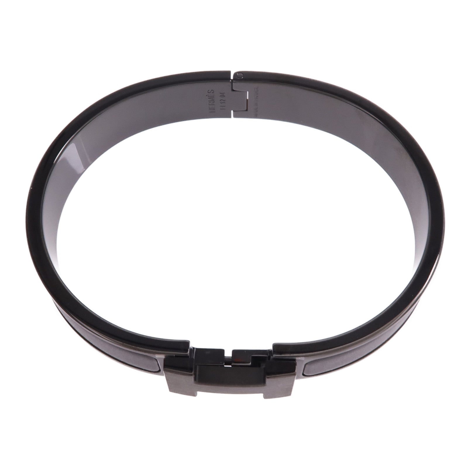 HERMES 金屬/琺瑯Clic HH So Black手鐲