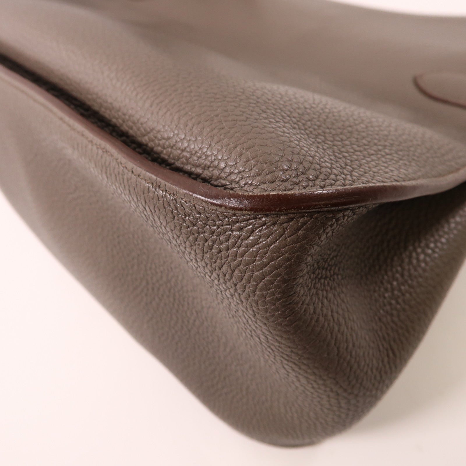 HERMES Clemence皮革Jypsiere 34銀扣肩背袋