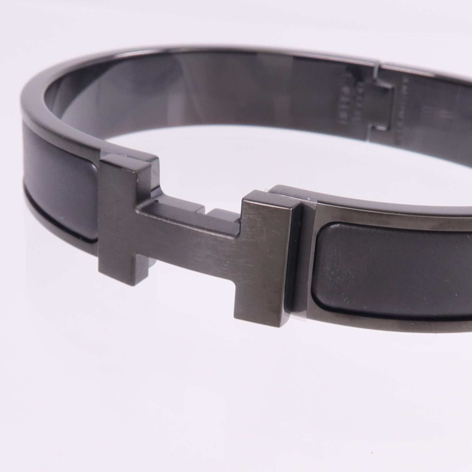 HERMES 金屬/琺瑯Clic HH So Black手鐲
