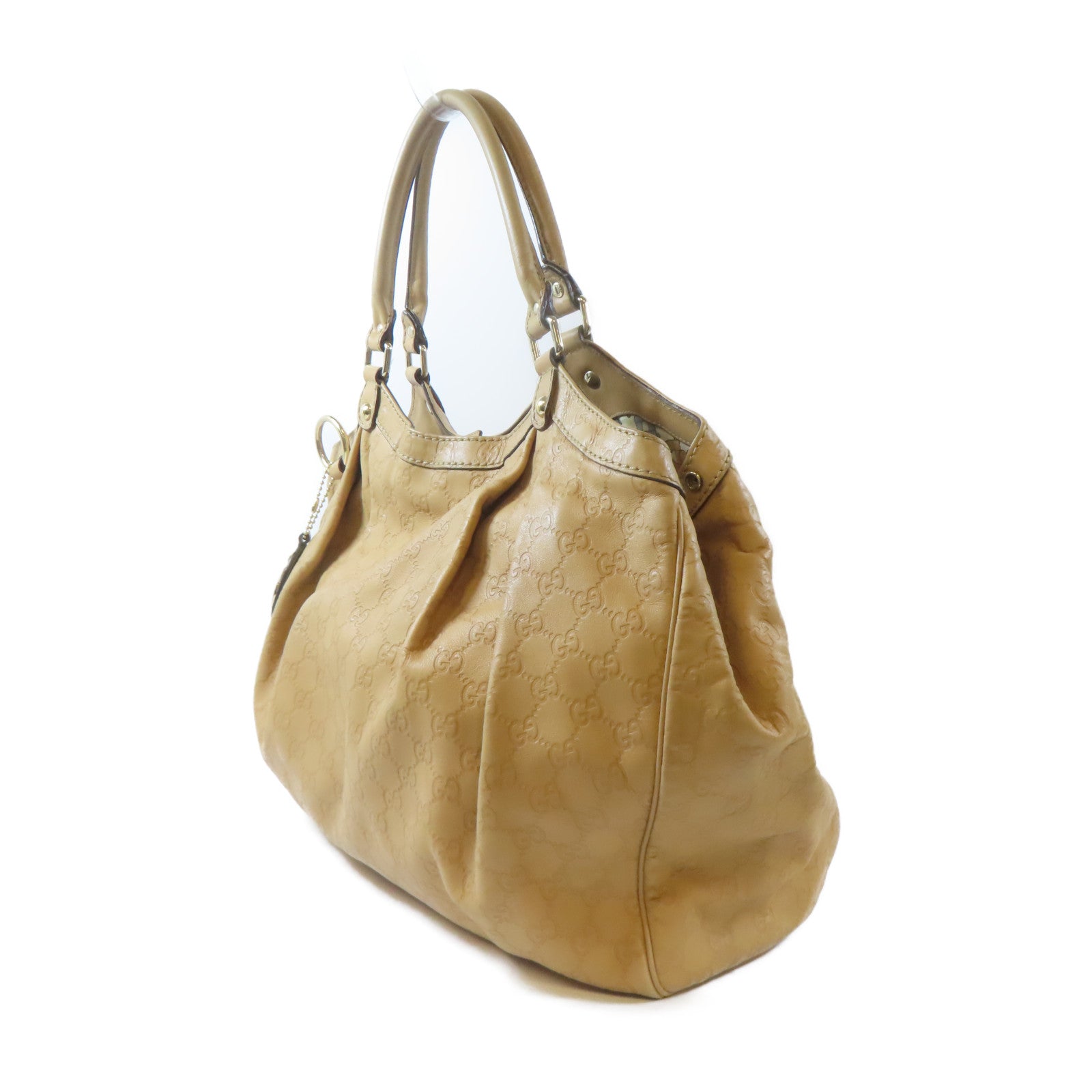 GUCCI 牛皮皮革Shoulder Bag金扣肩背袋啡色