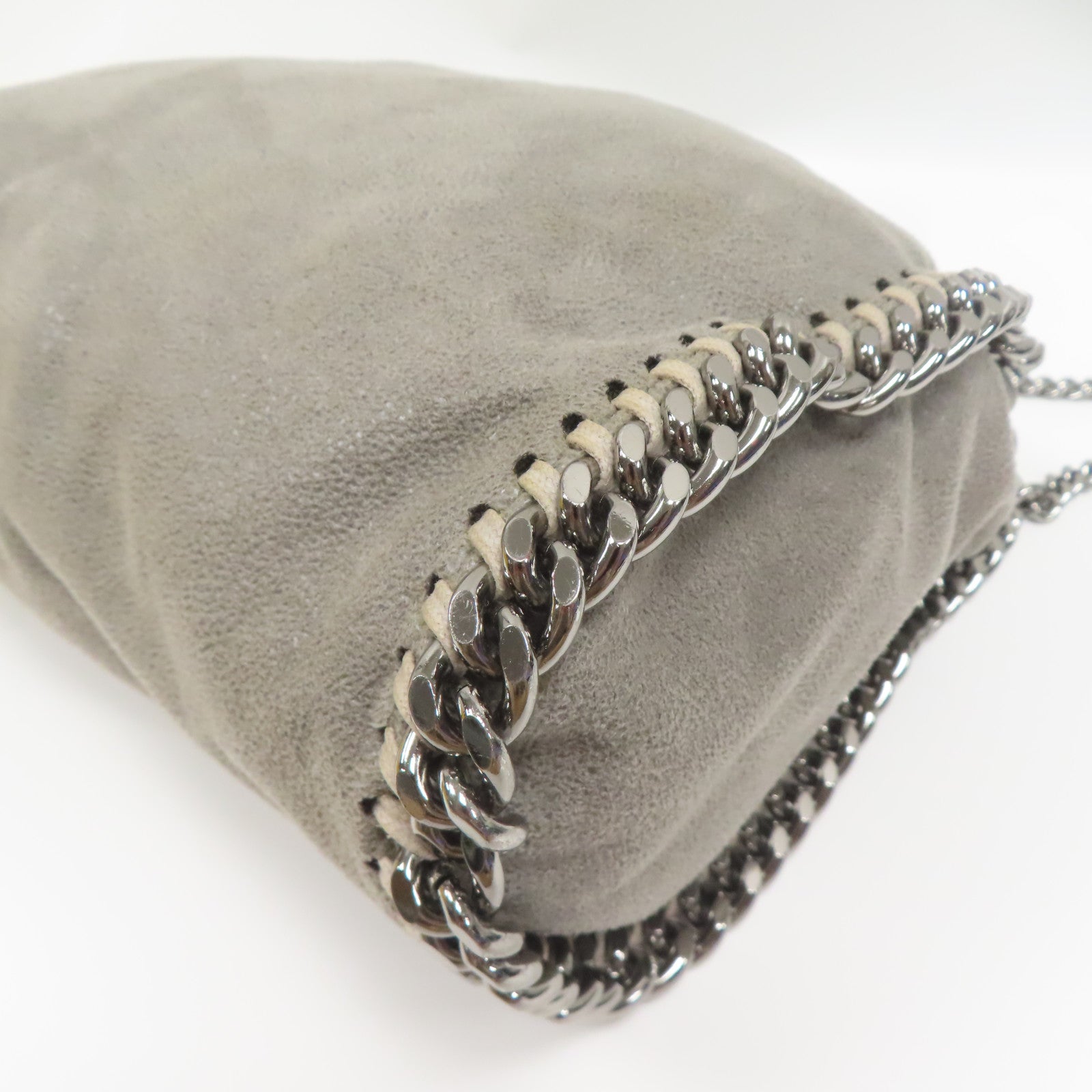 SELECTION 【激減優惠】聚酯纖維Falabella Mini Tote銀扣手挽肩背兩用袋灰色