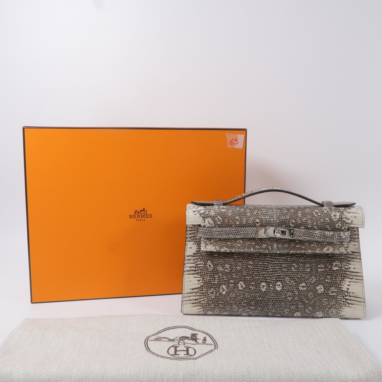 HERMES 蜥蝪皮革Ombre Mini Kelly Pochette手挽袋