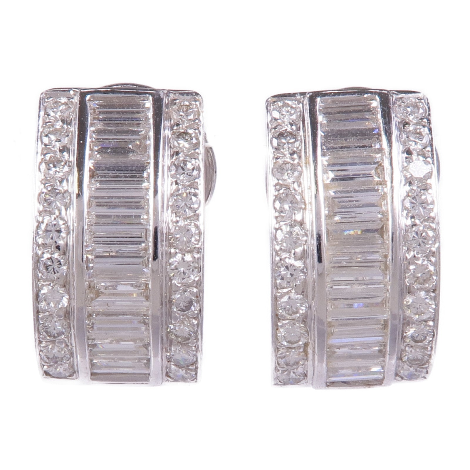 JEWELRY Diamond Earrings 18K White Gold