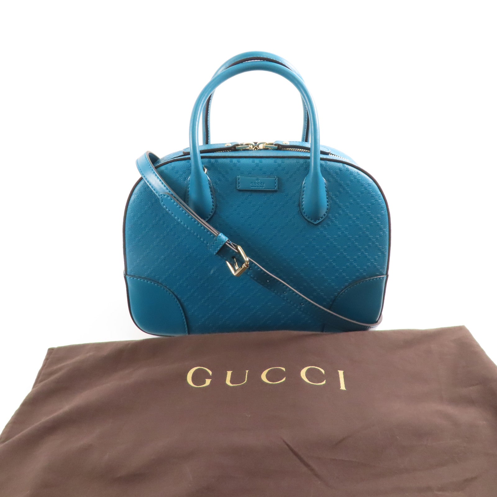 GUCCI 牛皮皮革Shoulder Bag金扣手挽肩背兩用袋