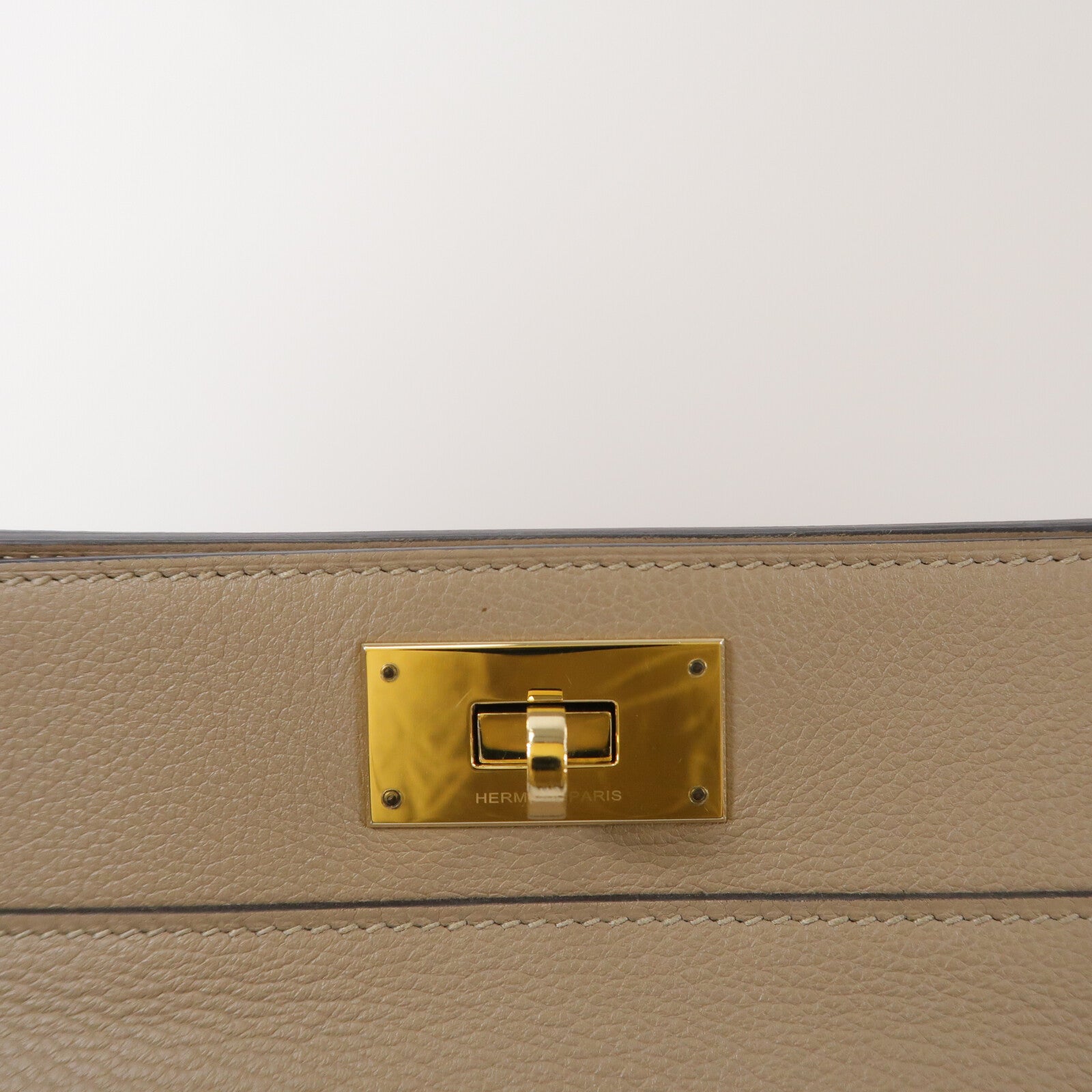 HERMES Evercolor皮革Tool Box 20手挽肩背兩用袋Gris Asphalte
