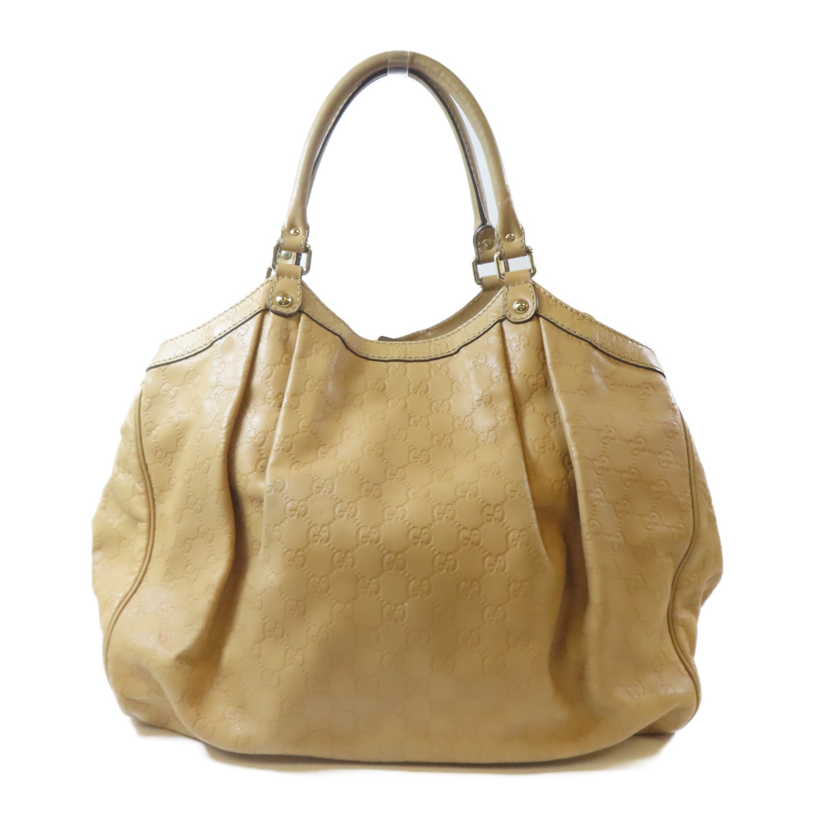 GUCCI 牛皮皮革Shoulder Bag金扣肩背袋啡色