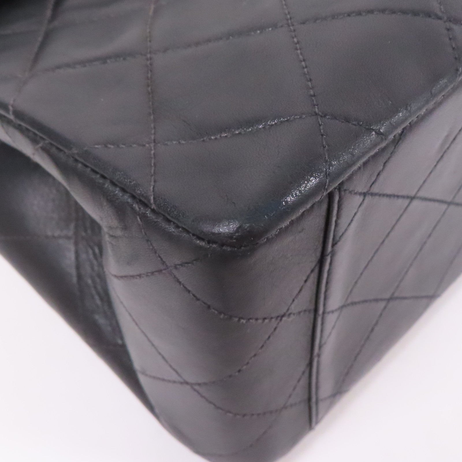 CHANEL 羊皮皮革Chain Shoulder金扣鏈帶肩背袋