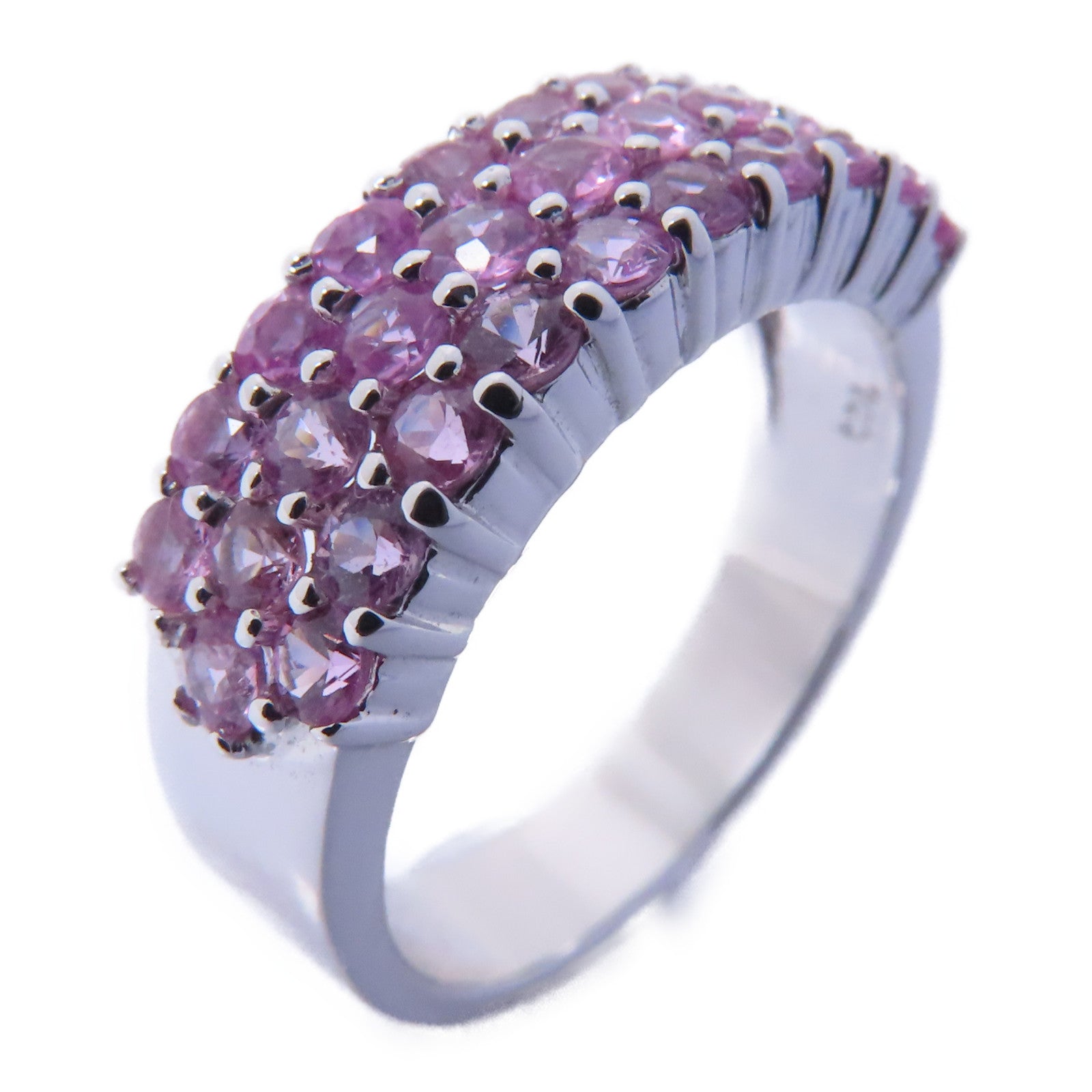JEWELRY 【激減優惠】18K白金Pink Sapphire Ring粉紅藍寶石戒指US#6