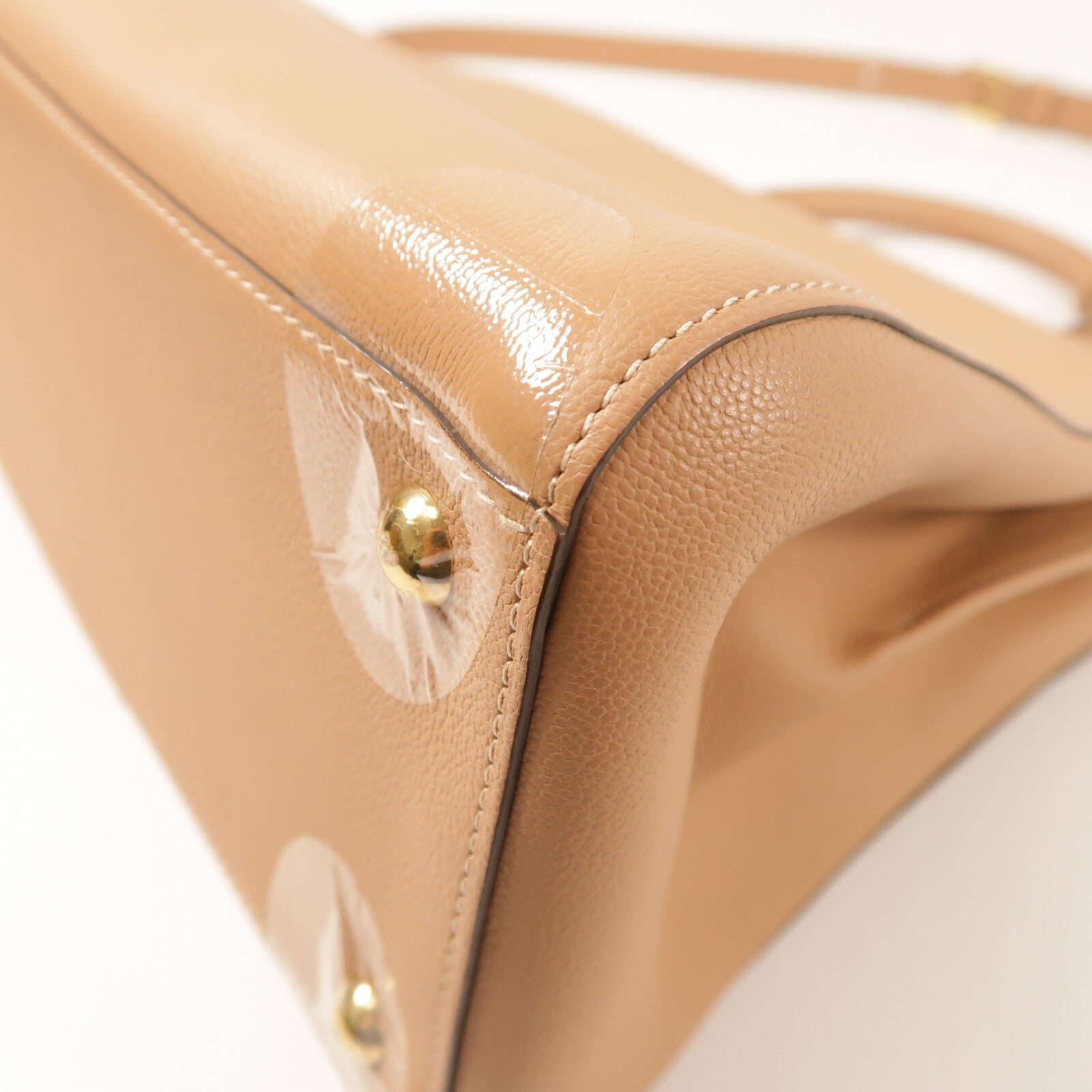 Delvaux 牛皮皮革Billant MM金扣手挽肩背兩用袋