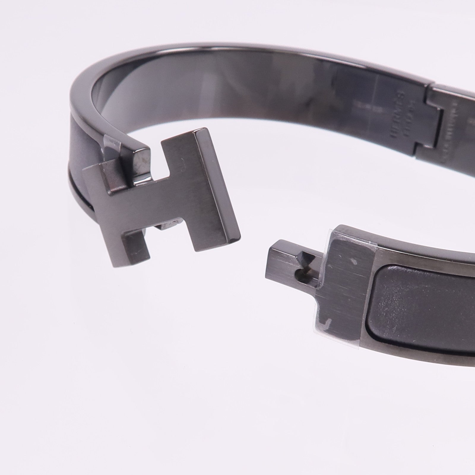 HERMES 金屬/琺瑯Clic HH So Black手鐲