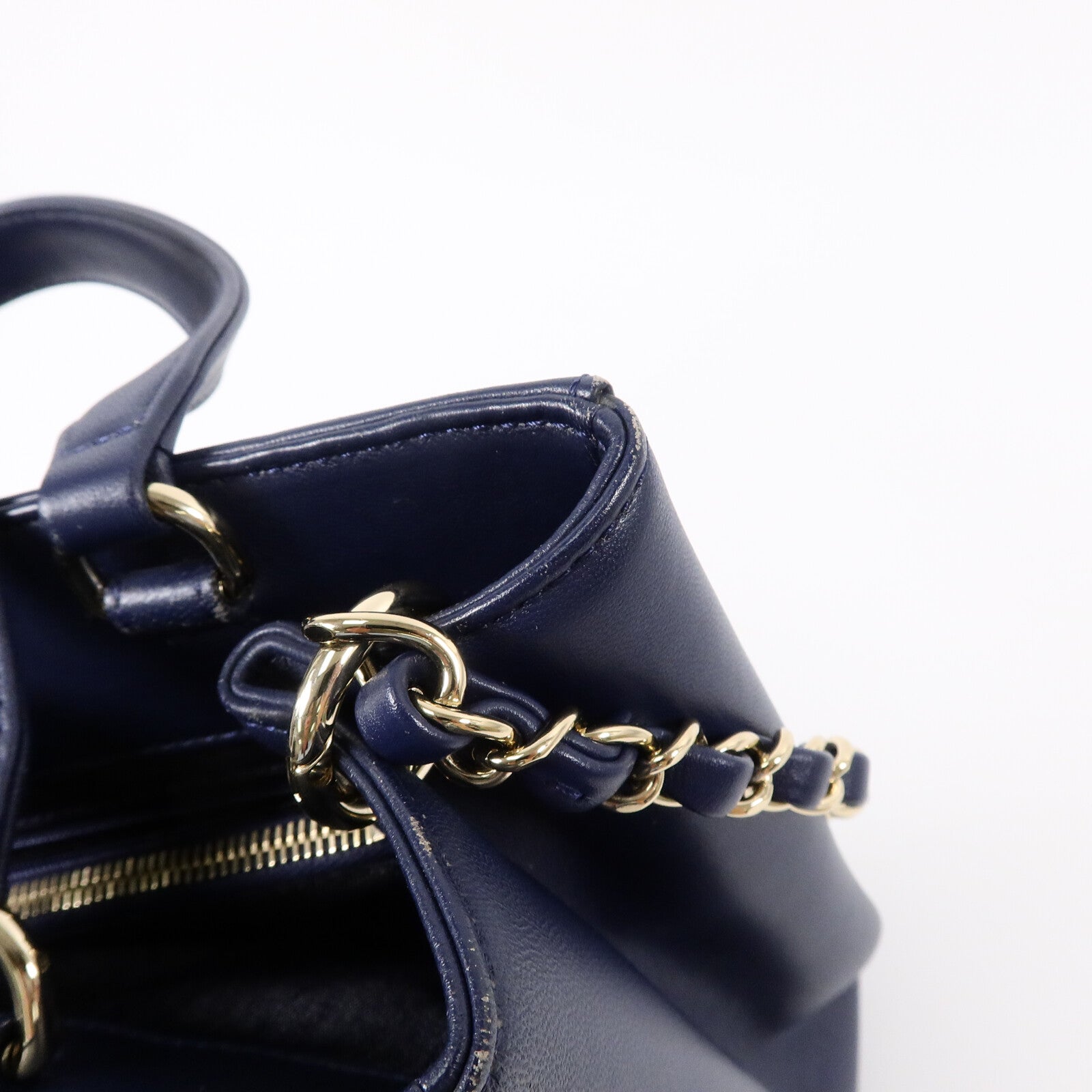 CHANEL 牛皮皮革2 Way Shoulder鏈帶手挽肩背兩用袋