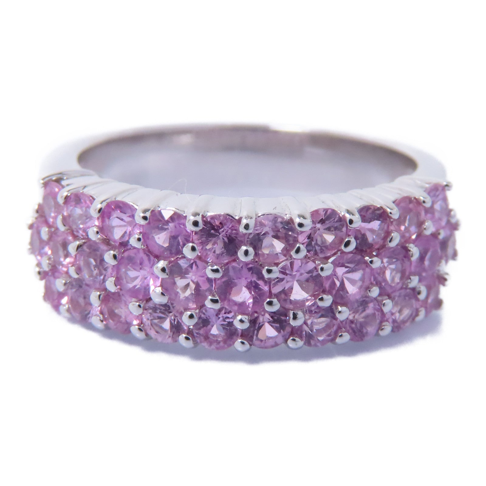 JEWELRY 【激減優惠】18K白金Pink Sapphire Ring粉紅藍寶石戒指US#6