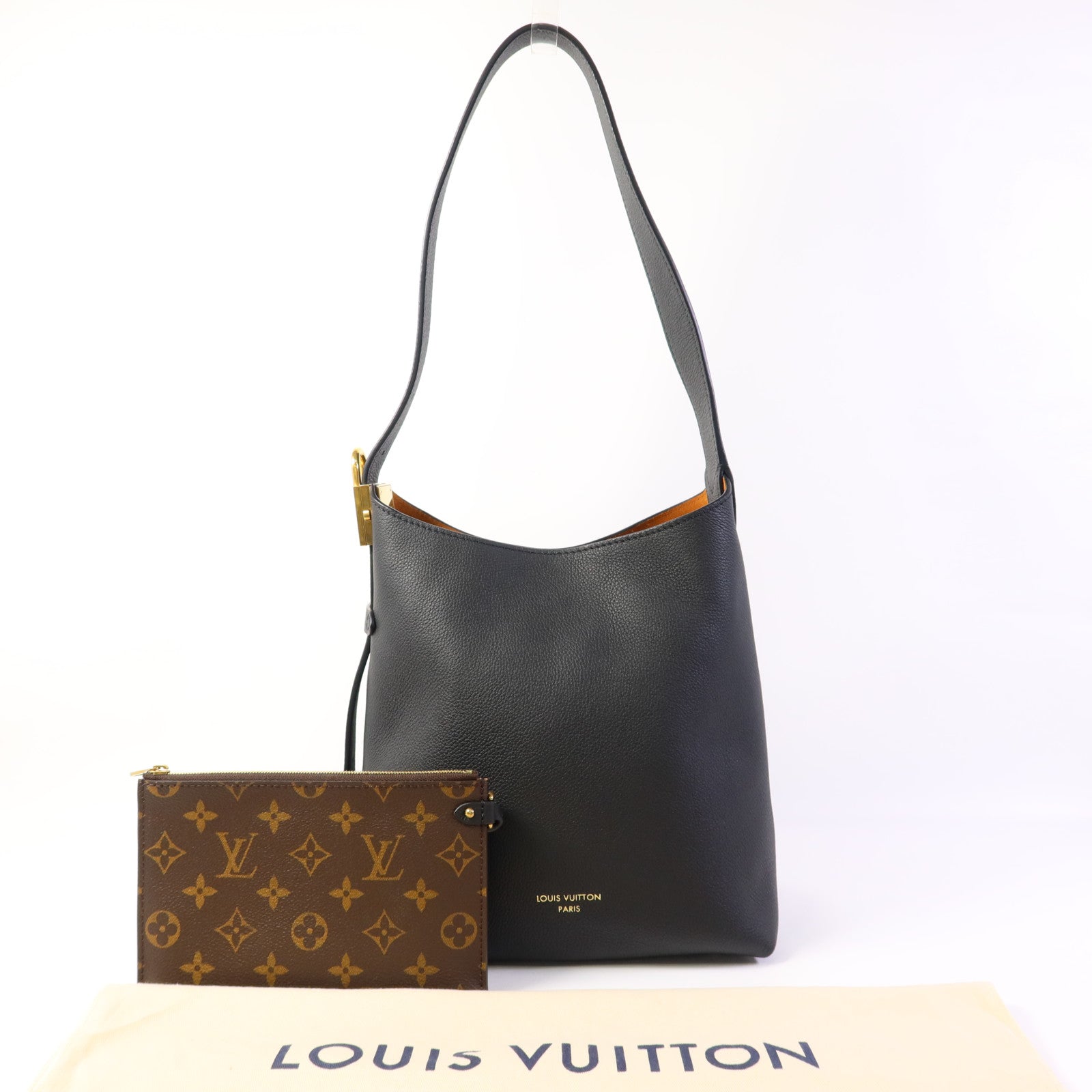 LOUIS VUITTON 牛皮皮革Low Key Hobo MM金扣肩背袋
