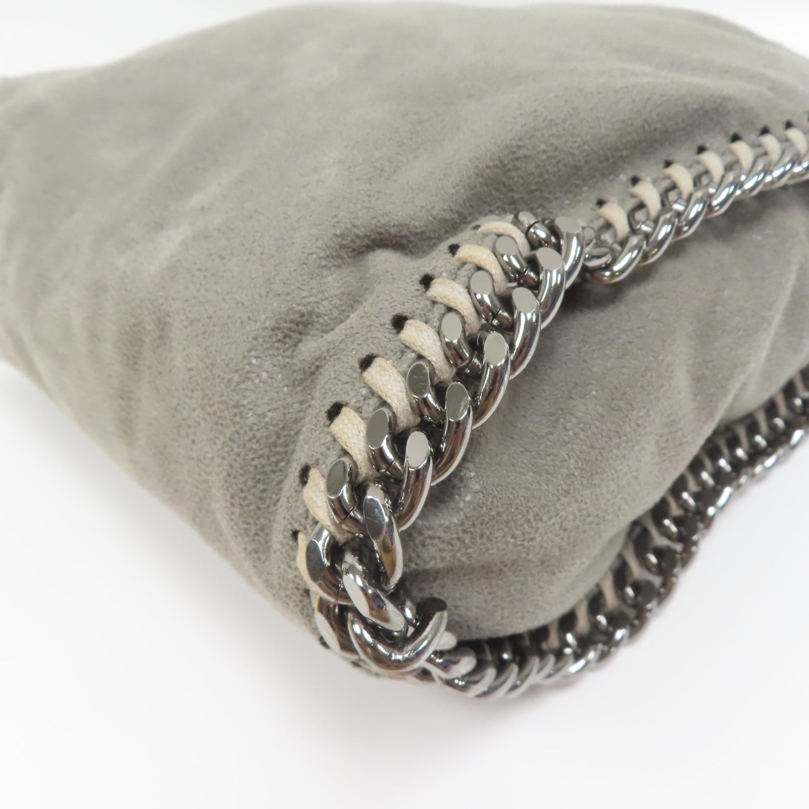 SELECTION 【激減優惠】聚酯纖維Falabella Mini Tote銀扣手挽肩背兩用袋灰色