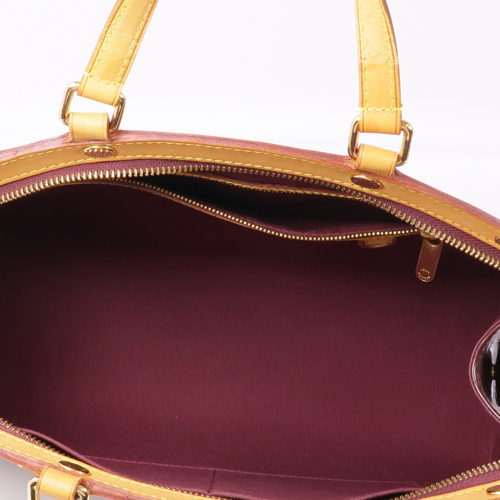 LOUIS VUITTON Vernis Brea MM金扣手挽肩背兩用袋Rouge Fauviste