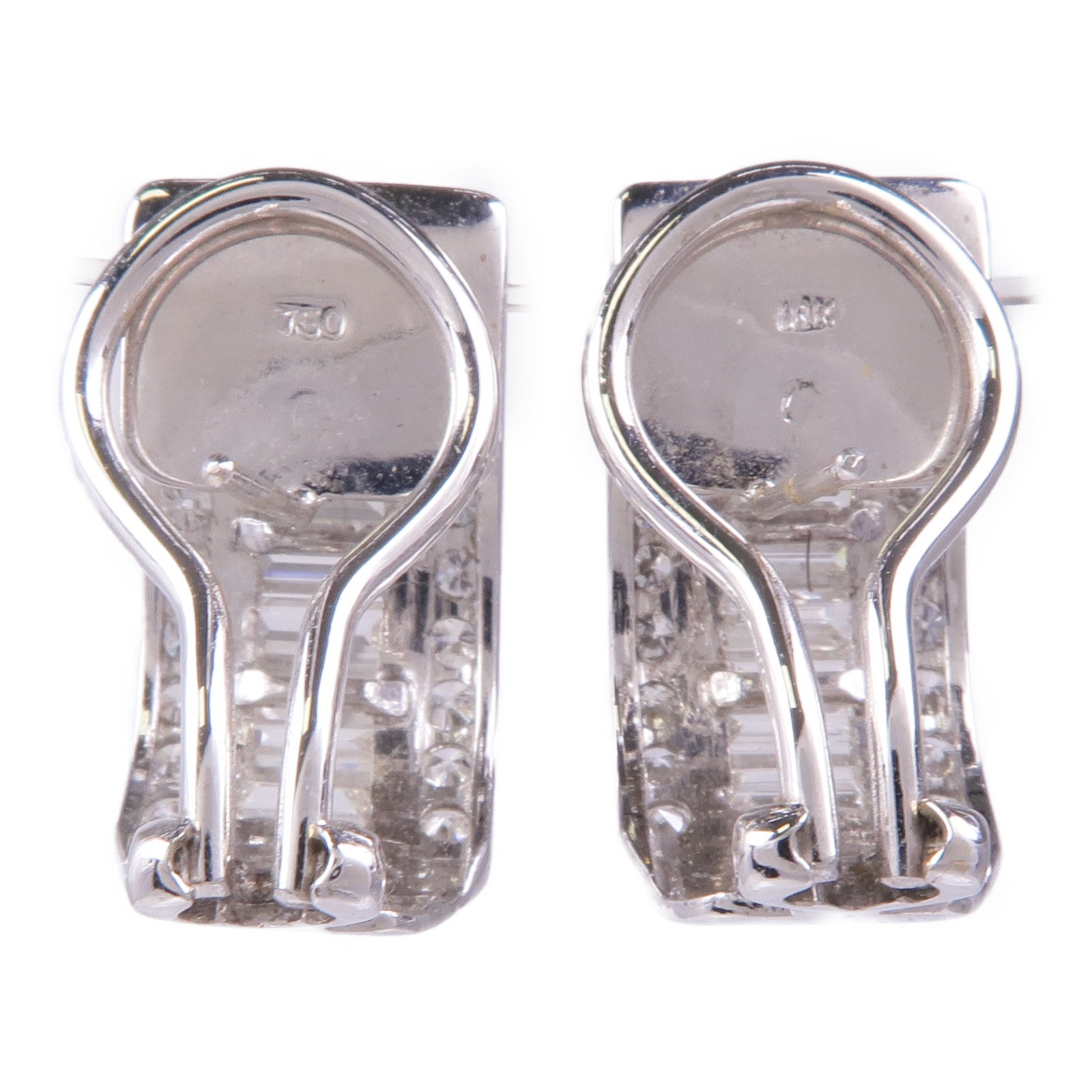 JEWELRY Diamond Earrings 18K White Gold