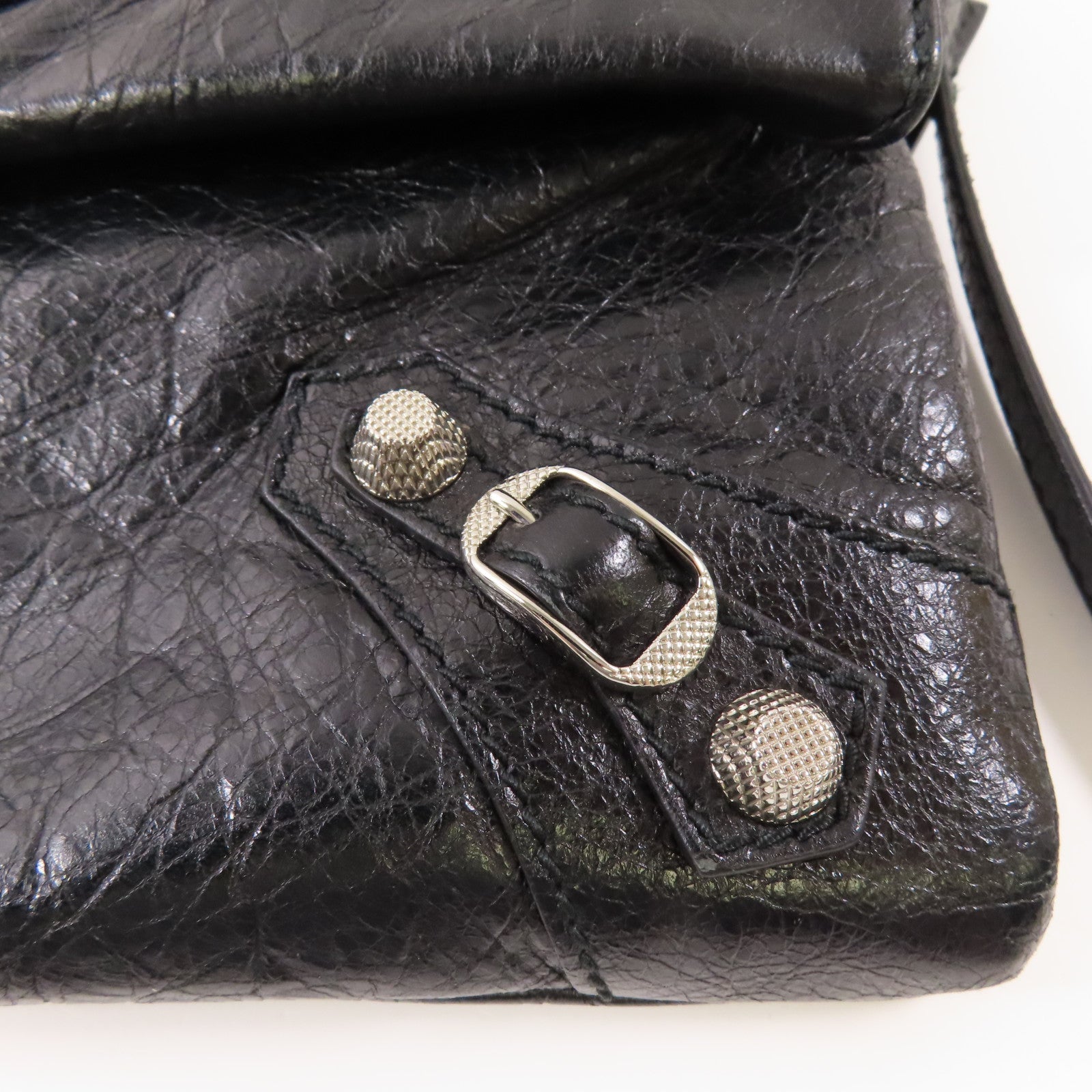 BALENCIAGA 牛皮皮革Giant Envelope銀扣肩背袋