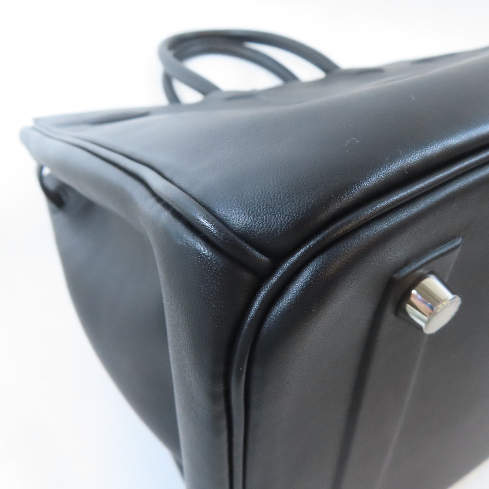 HERMES 【激減優惠】Swift皮革Birkin 35銀扣手挽袋黑色