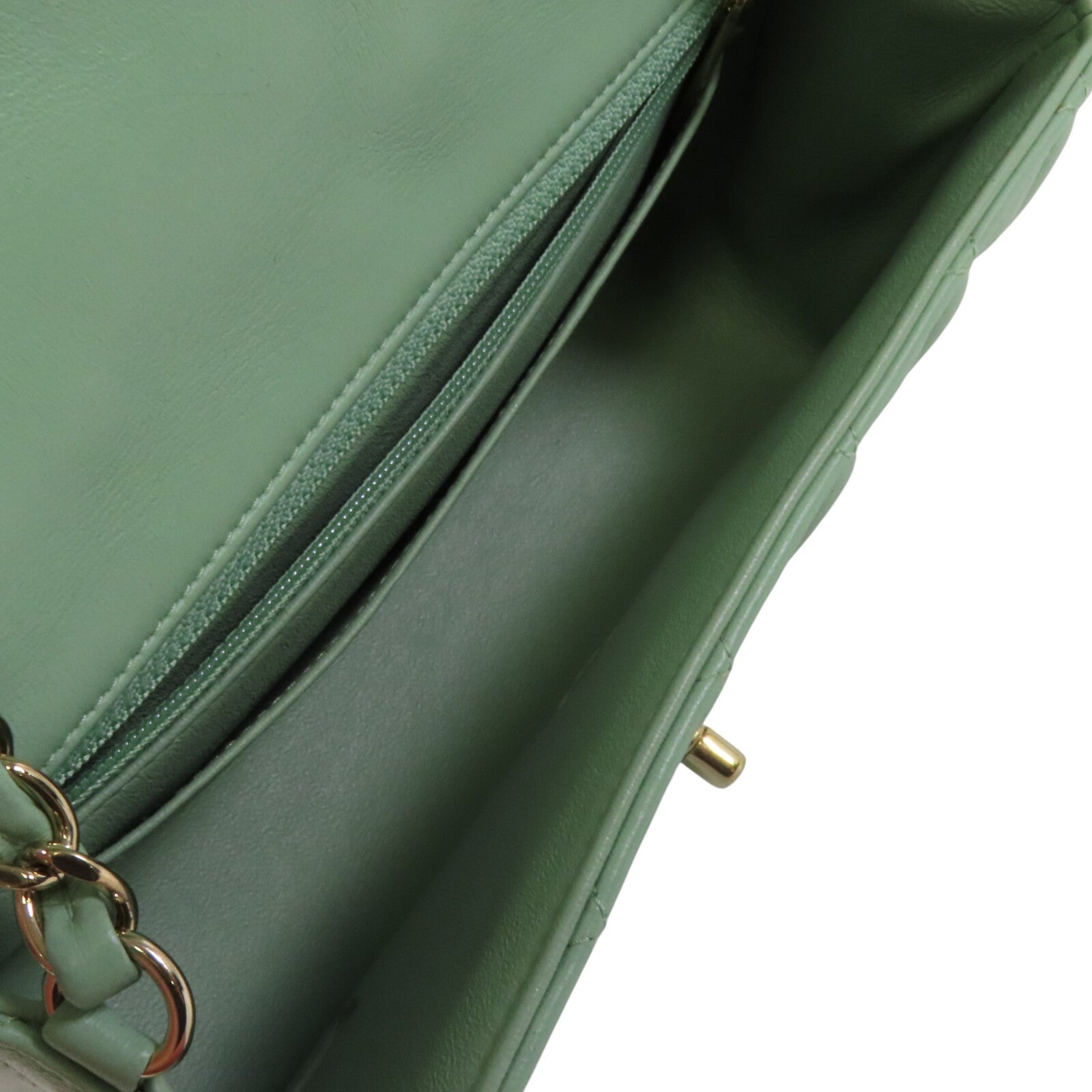 CHANEL 羊皮皮革Mini Classic 20金扣鏈帶肩背袋