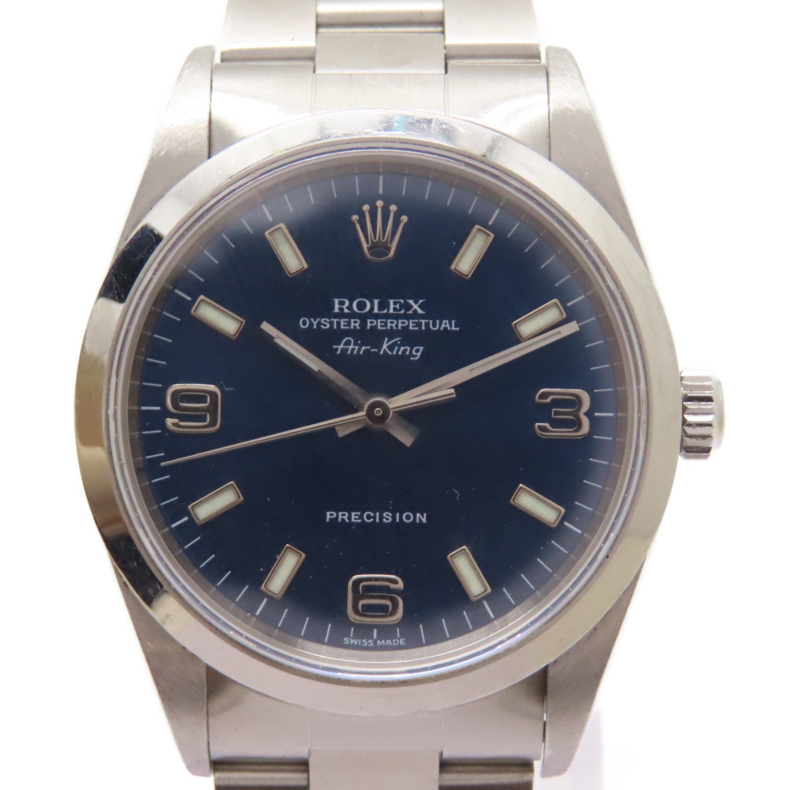 ROLEX Air King不鏽鋼手錶自動機芯藍色