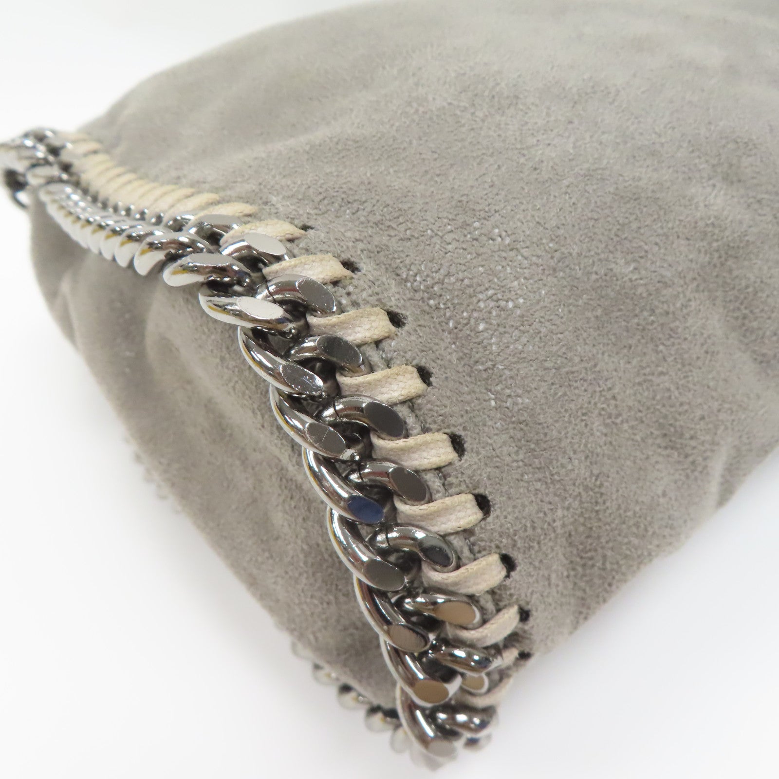 SELECTION 【激減優惠】聚酯纖維Falabella Mini Tote銀扣手挽肩背兩用袋灰色