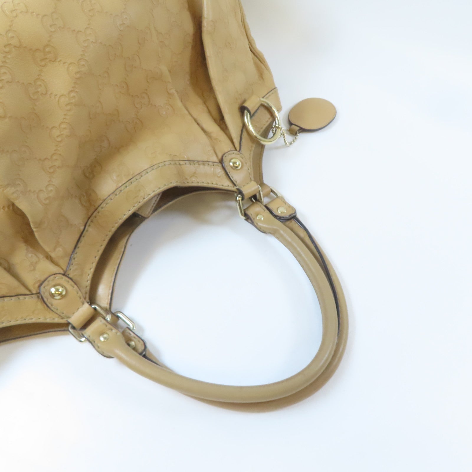 GUCCI 牛皮皮革Shoulder Bag金扣肩背袋啡色