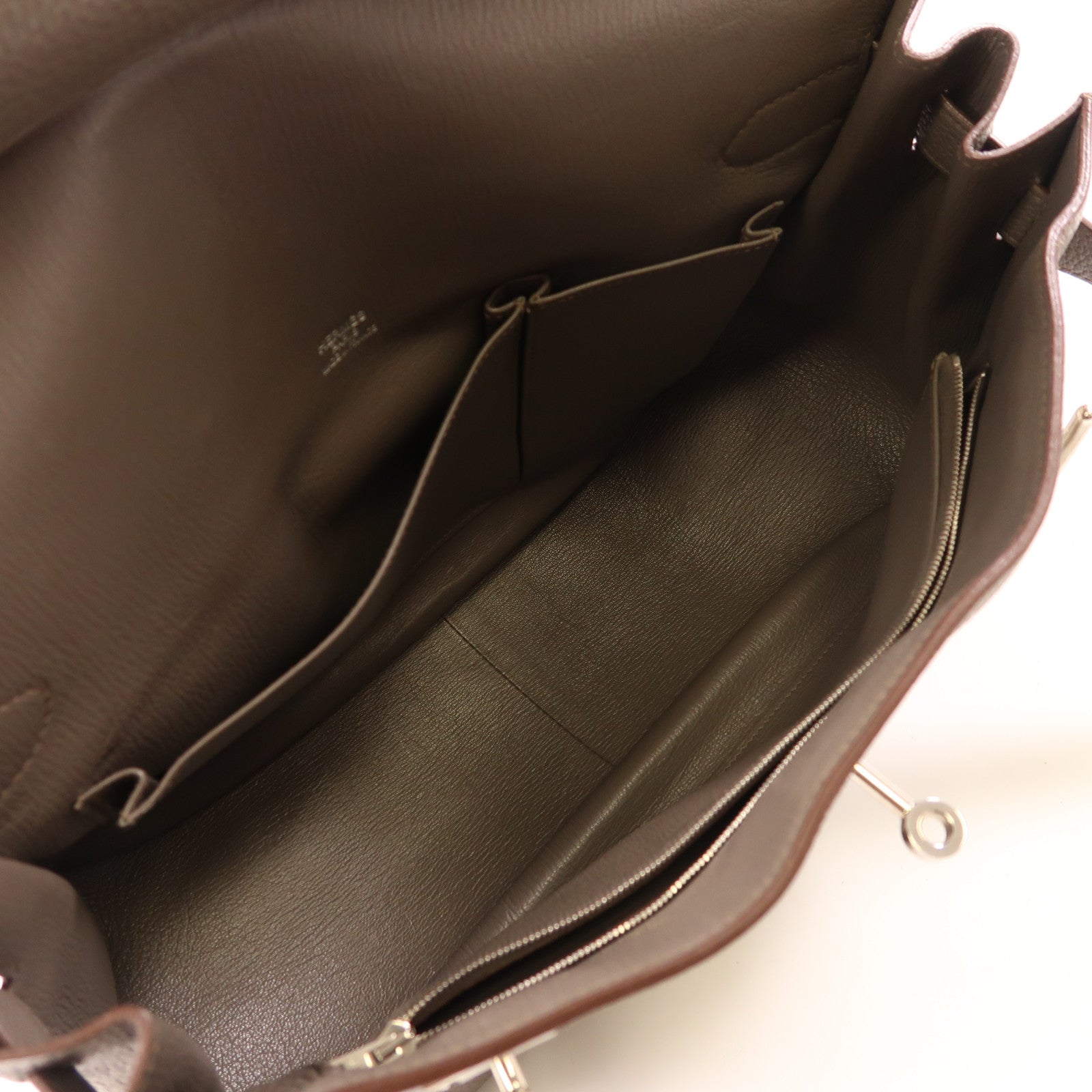 HERMES Clemence皮革Jypsiere 34銀扣肩背袋