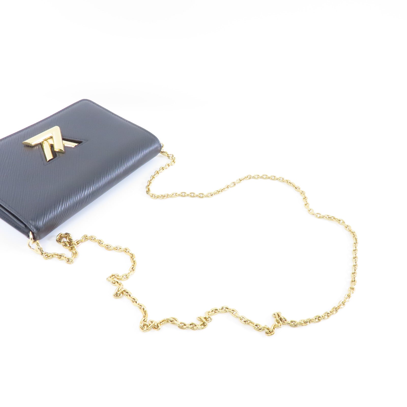LOUIS VUITTON Epi Twist金扣鏈帶肩背袋黑色