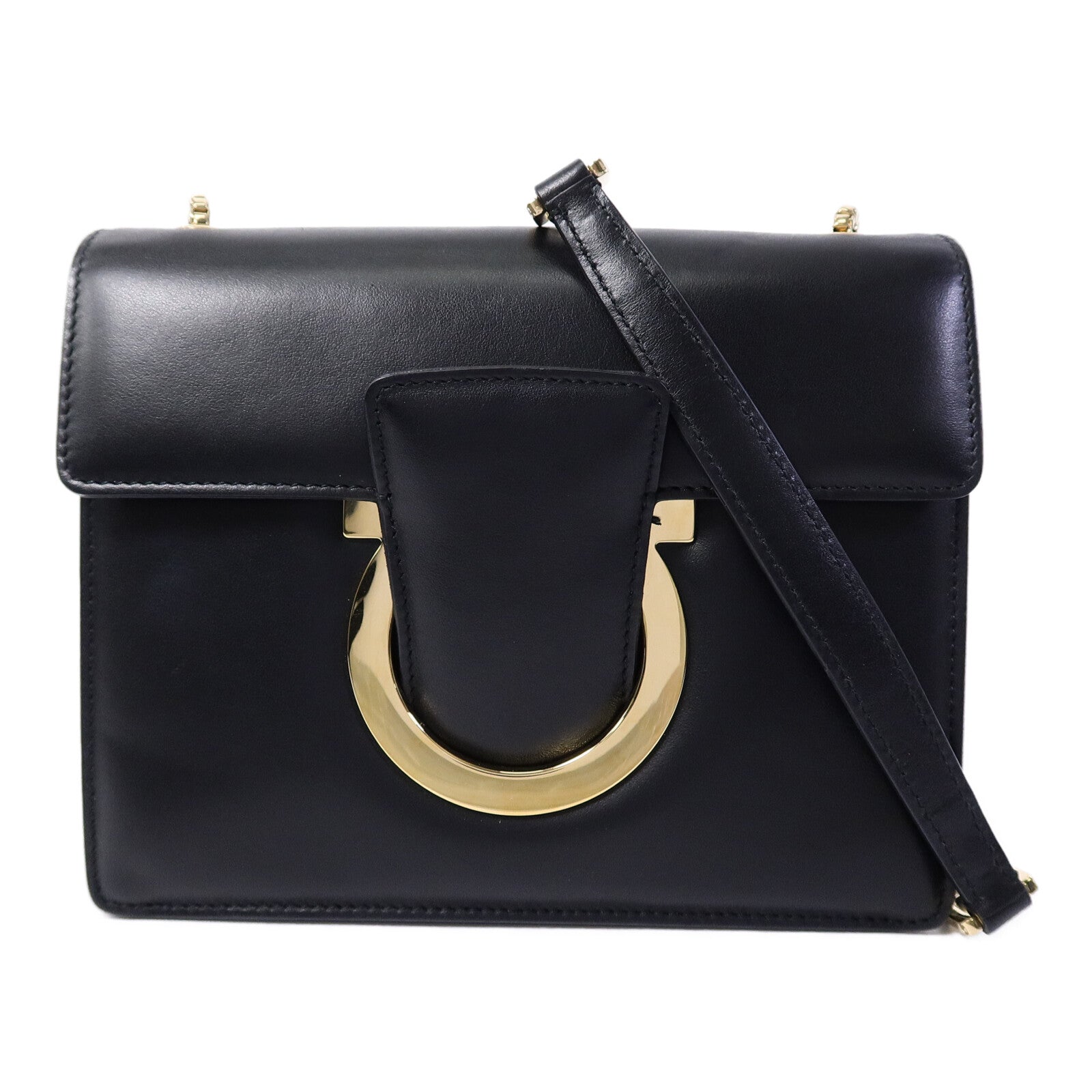 Salvatore Ferragamo 牛皮皮革Chain Shoulder Bag鏈帶肩背袋