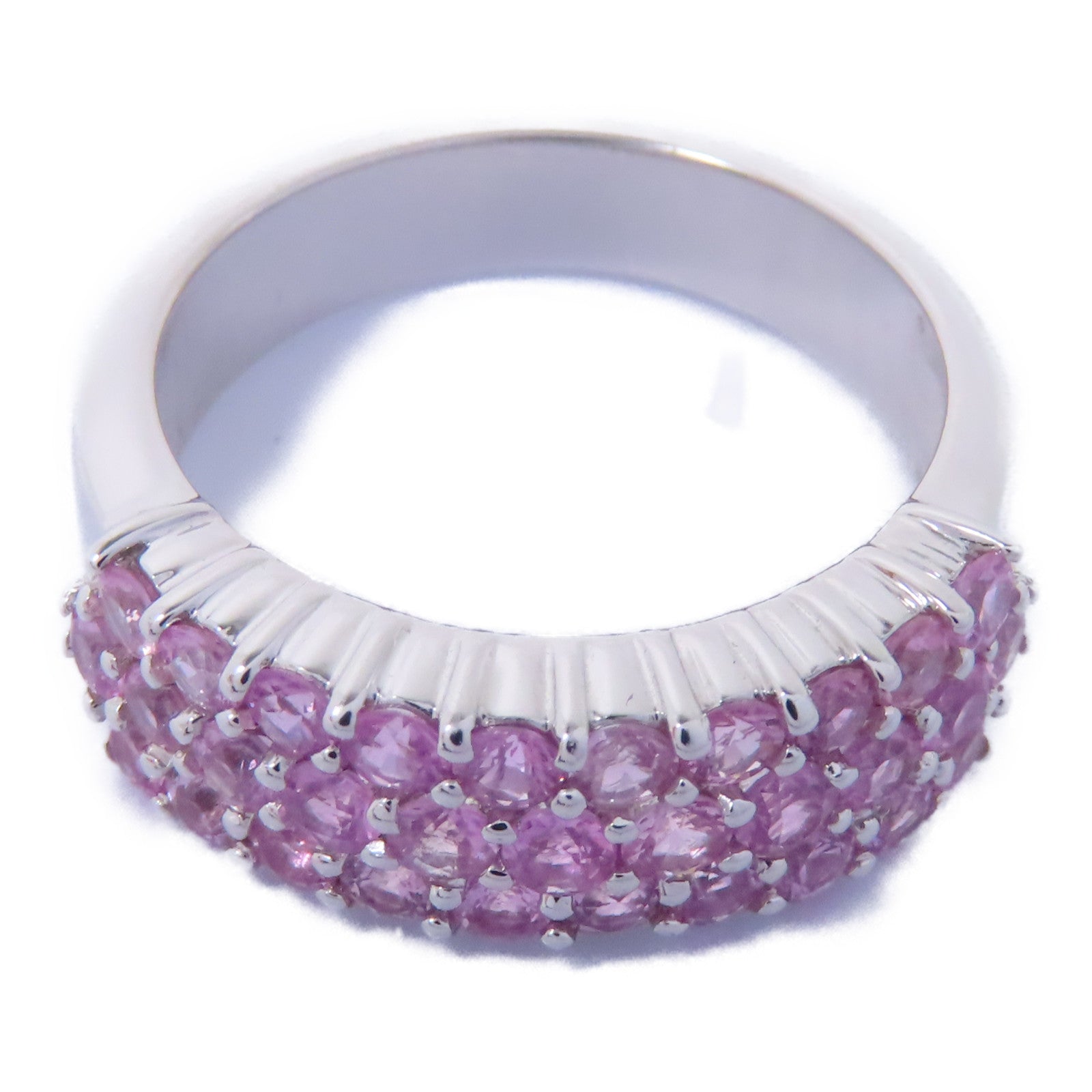 JEWELRY 【激減優惠】18K白金Pink Sapphire Ring粉紅藍寶石戒指US#6