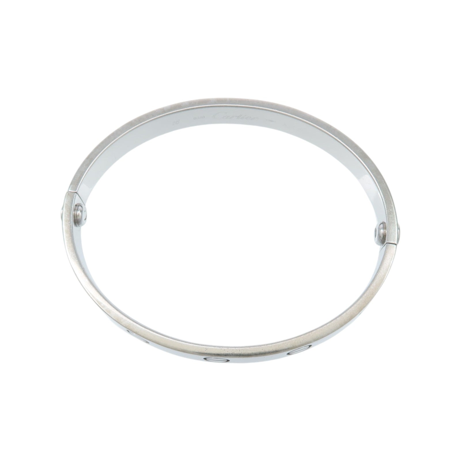 CARTIER 18K白金Love Blaceret手鐲