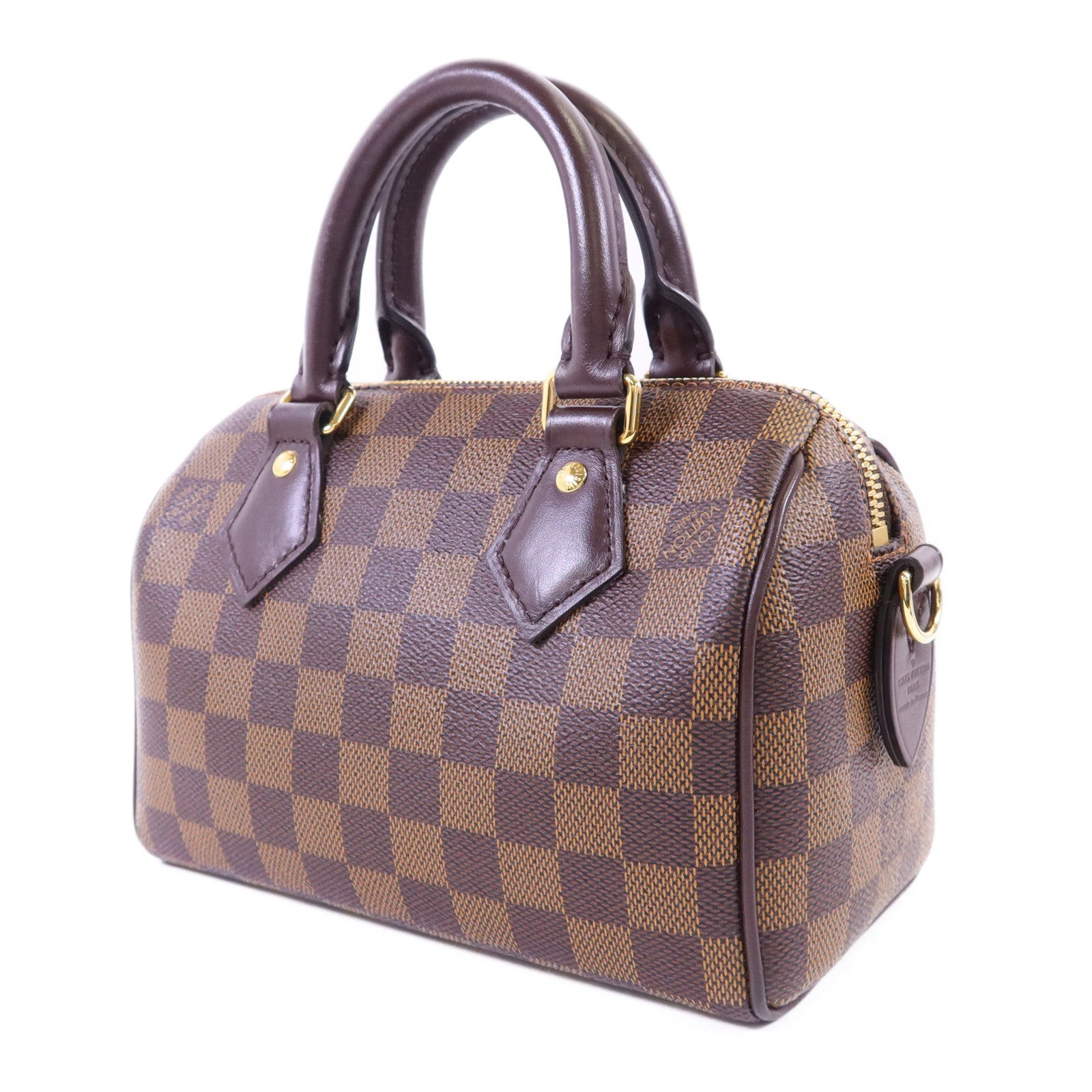 LOUIS VUITTON Damier Speedy Bandouliere 20金扣手挽肩背兩用袋