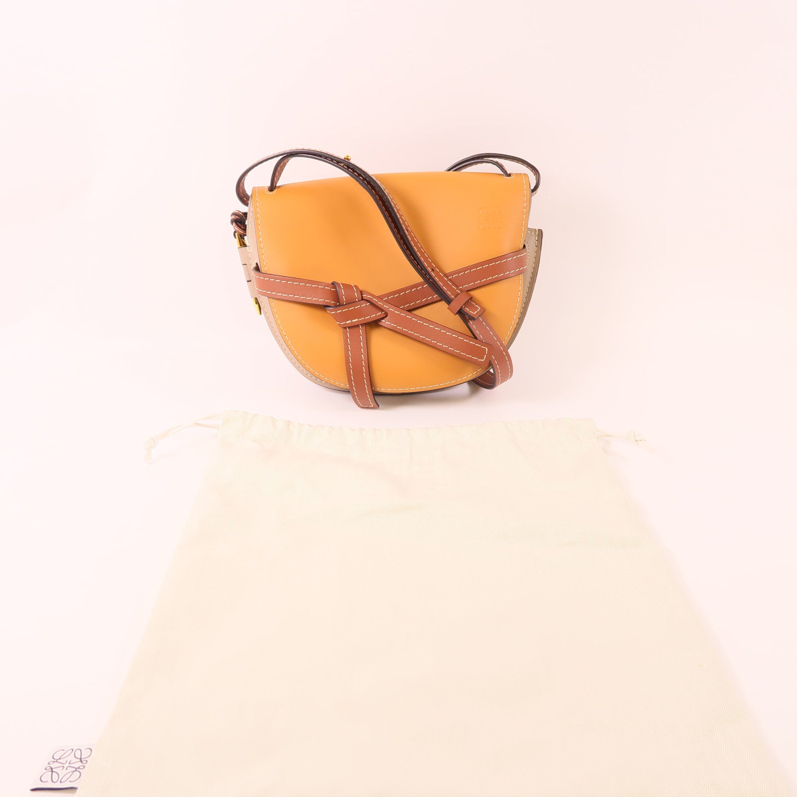 LOEWE 牛皮皮革Gate Small金扣肩背袋