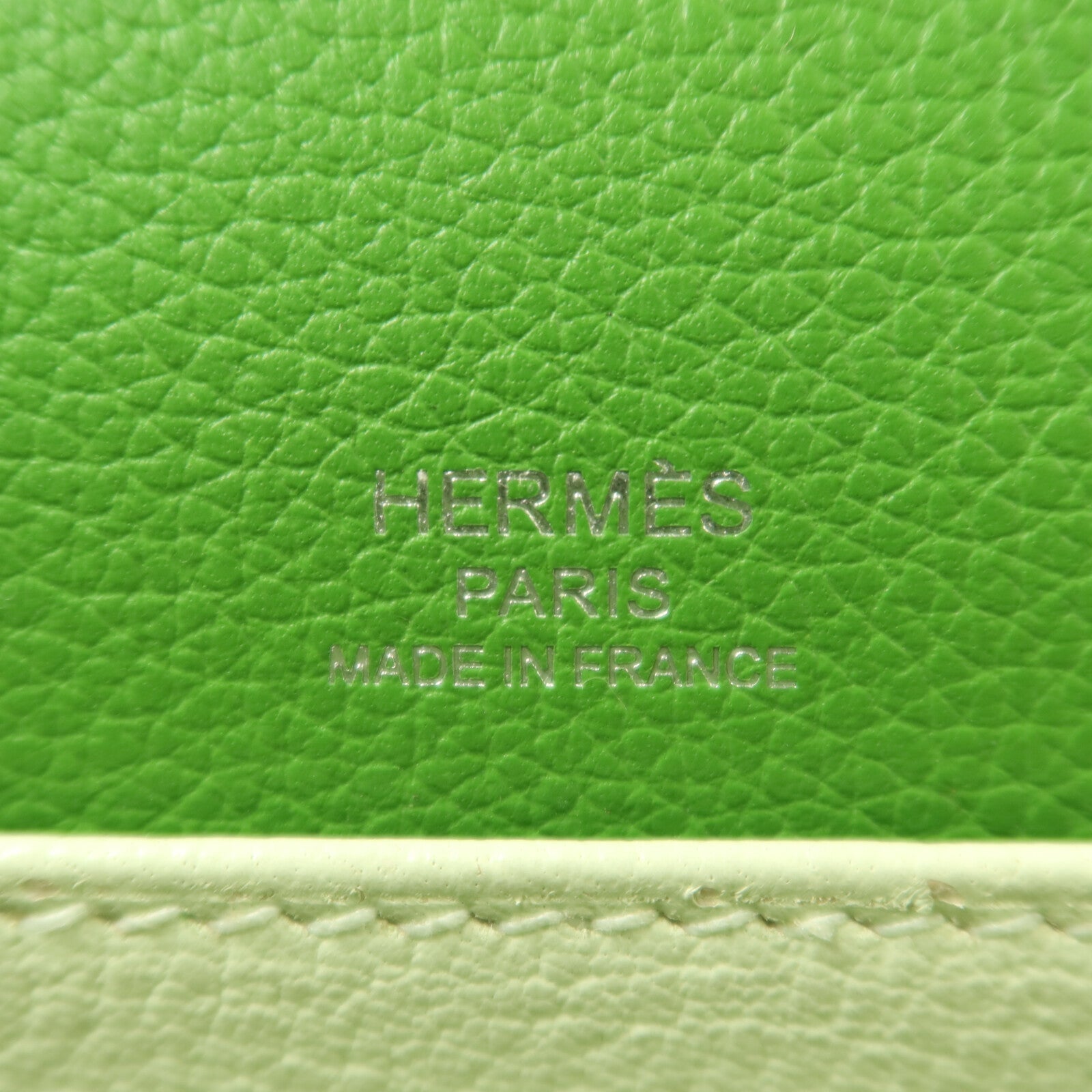 HERMES 【激減優惠】Evercolor皮革Roulis Mini銀扣肩背袋Vert Yucca