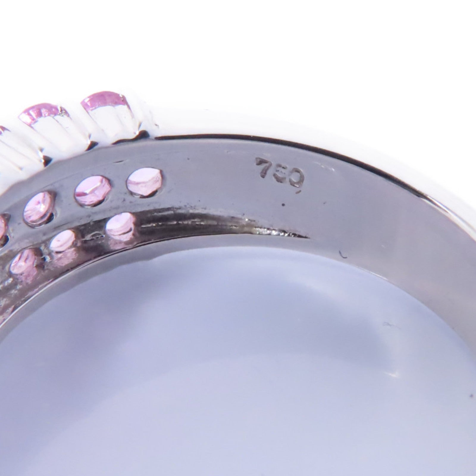JEWELRY 【激減優惠】18K白金Pink Sapphire Ring粉紅藍寶石戒指US#6