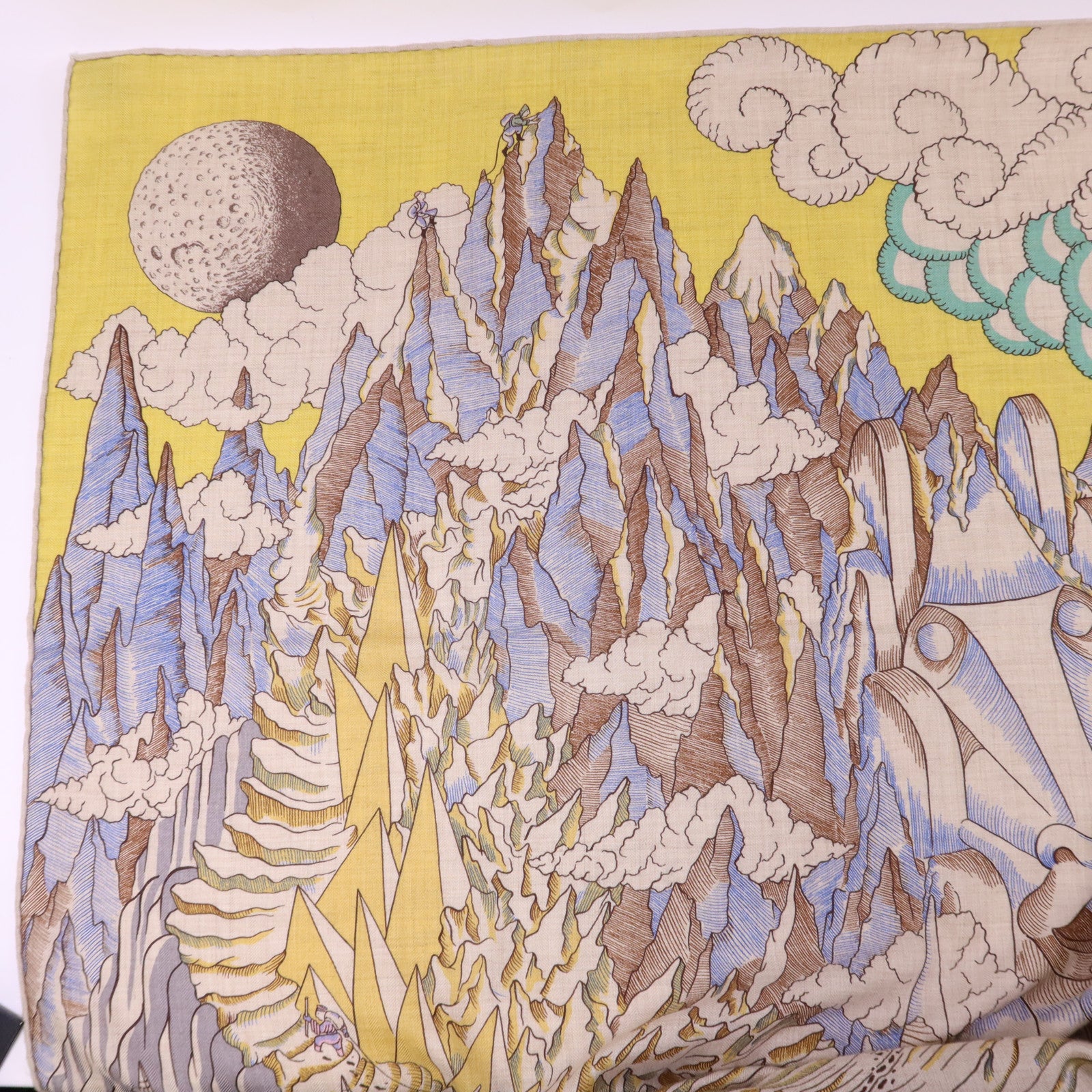 HERMES 絲質/羊絨Scarf 140X140絲巾