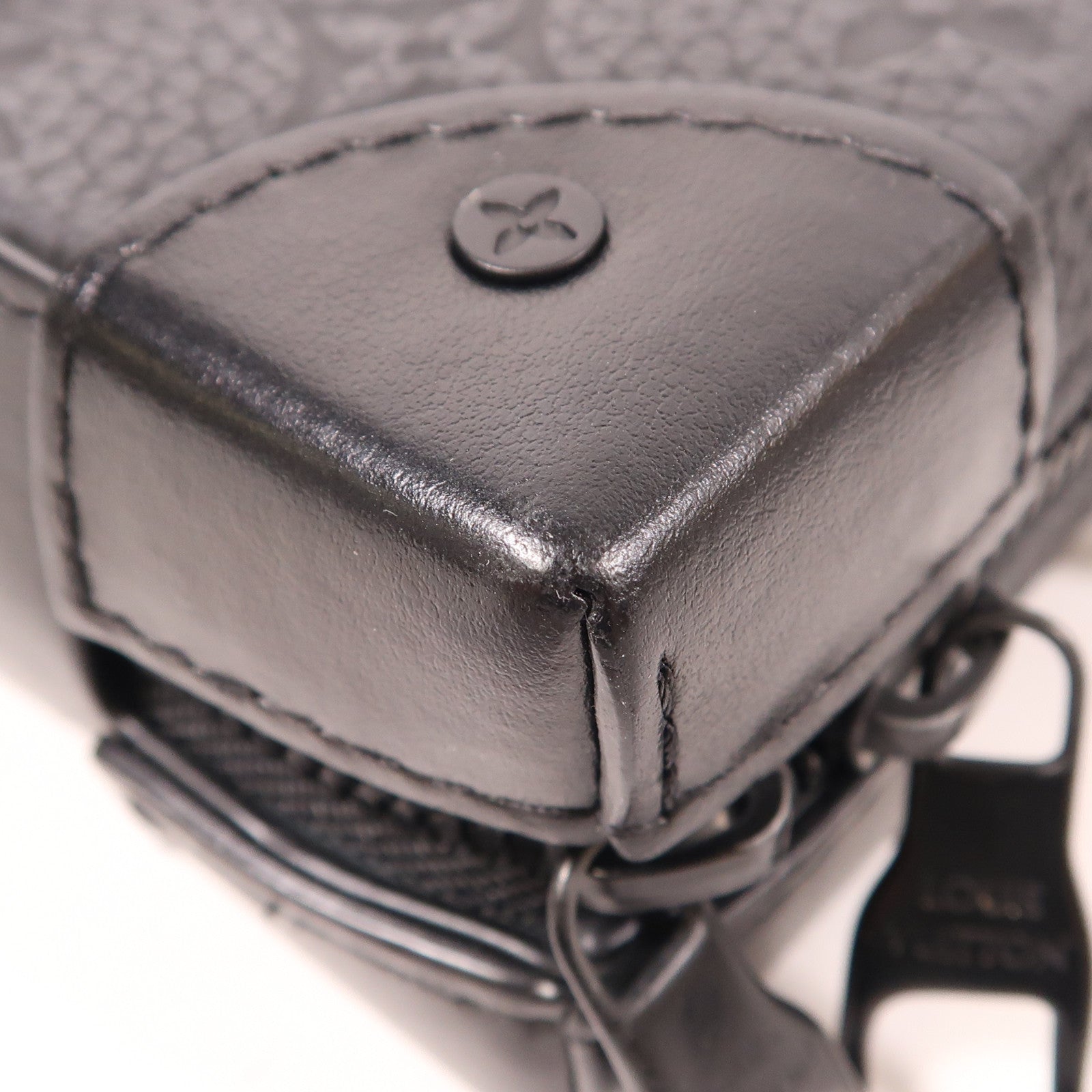 LOUIS VUITTON LV Soft Trunk Shoulder Bag M80224 Monogram Taurillon Black