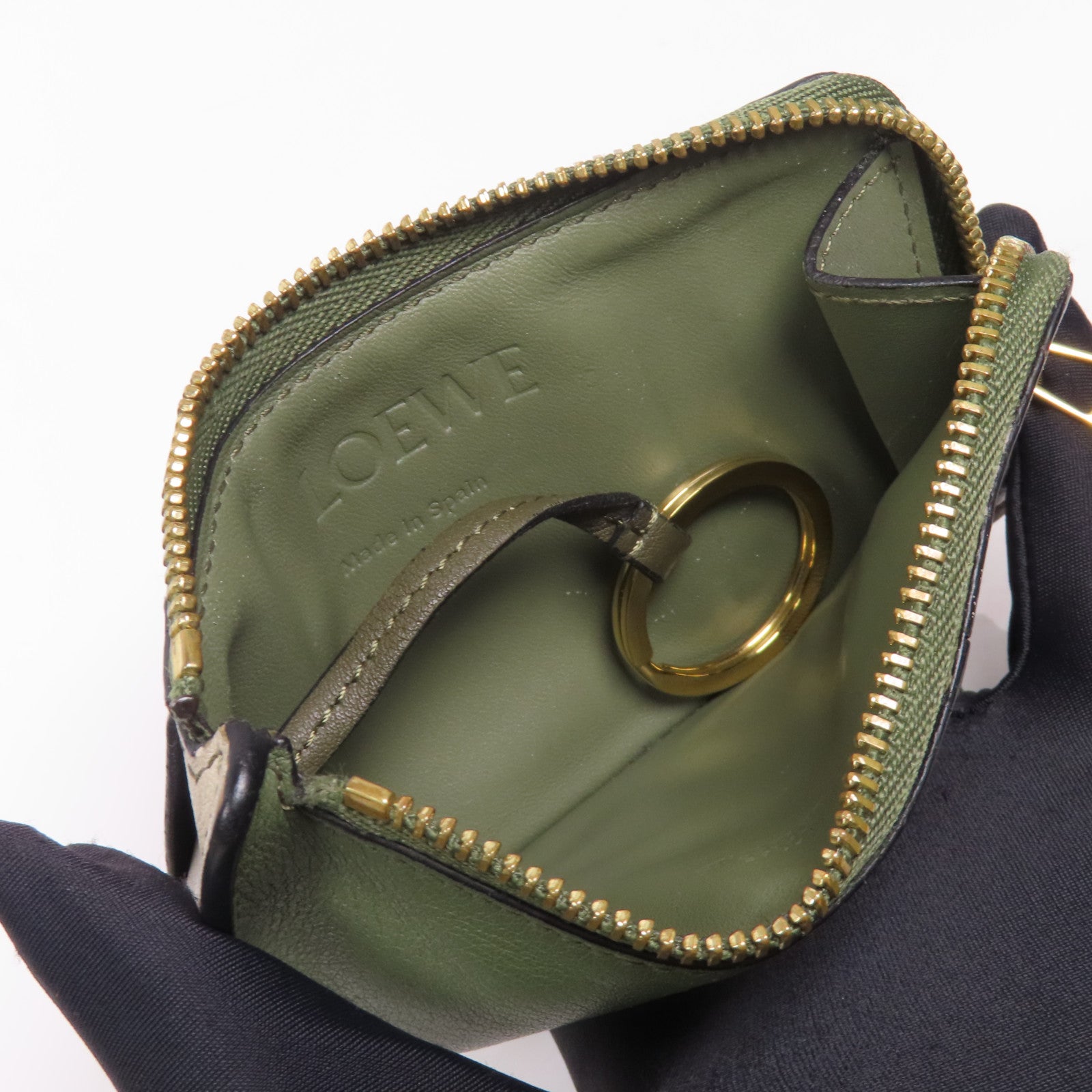 LOEWE 牛皮皮革Card Case金扣卡片套